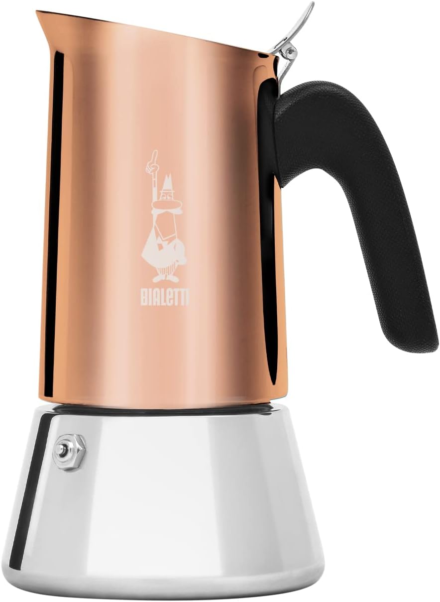 Detalle 2 de Bialetti Venus Induction – Cafetière expresso 6 tasses en acier inoxydable, compatible induction