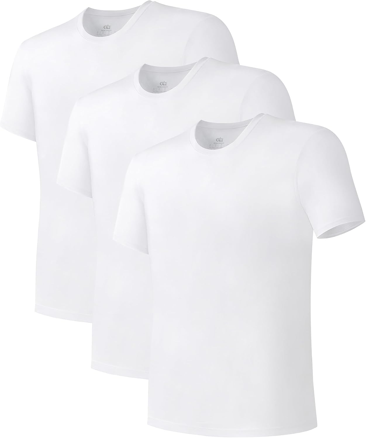 Detalle de DAVID ARCHY Men’s Moisture-Wicking Crewneck Undershirt (3 or 5 Pack)