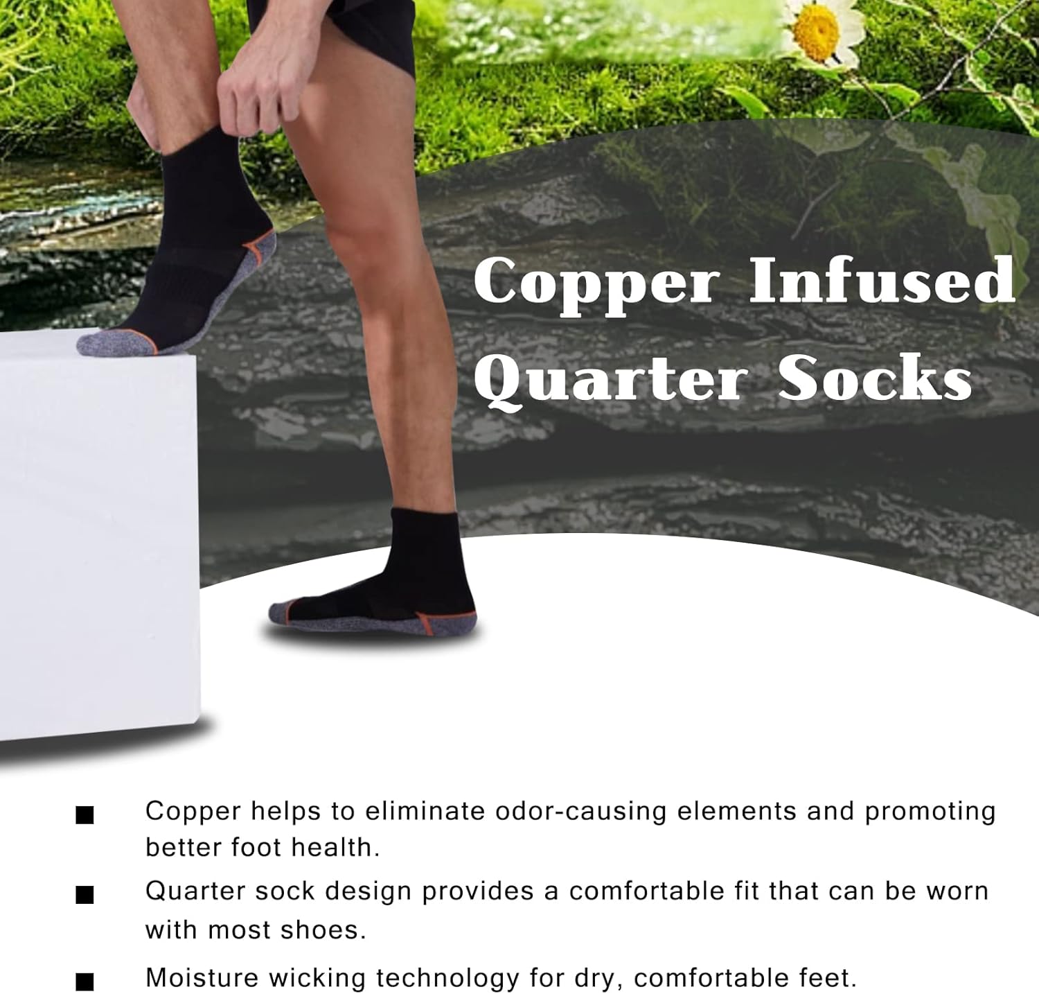 Thumbnail 5 de Kodal copper infused quarter socks (4/5 pairs) – moisture-wicking, odour control and comfortable daily wear