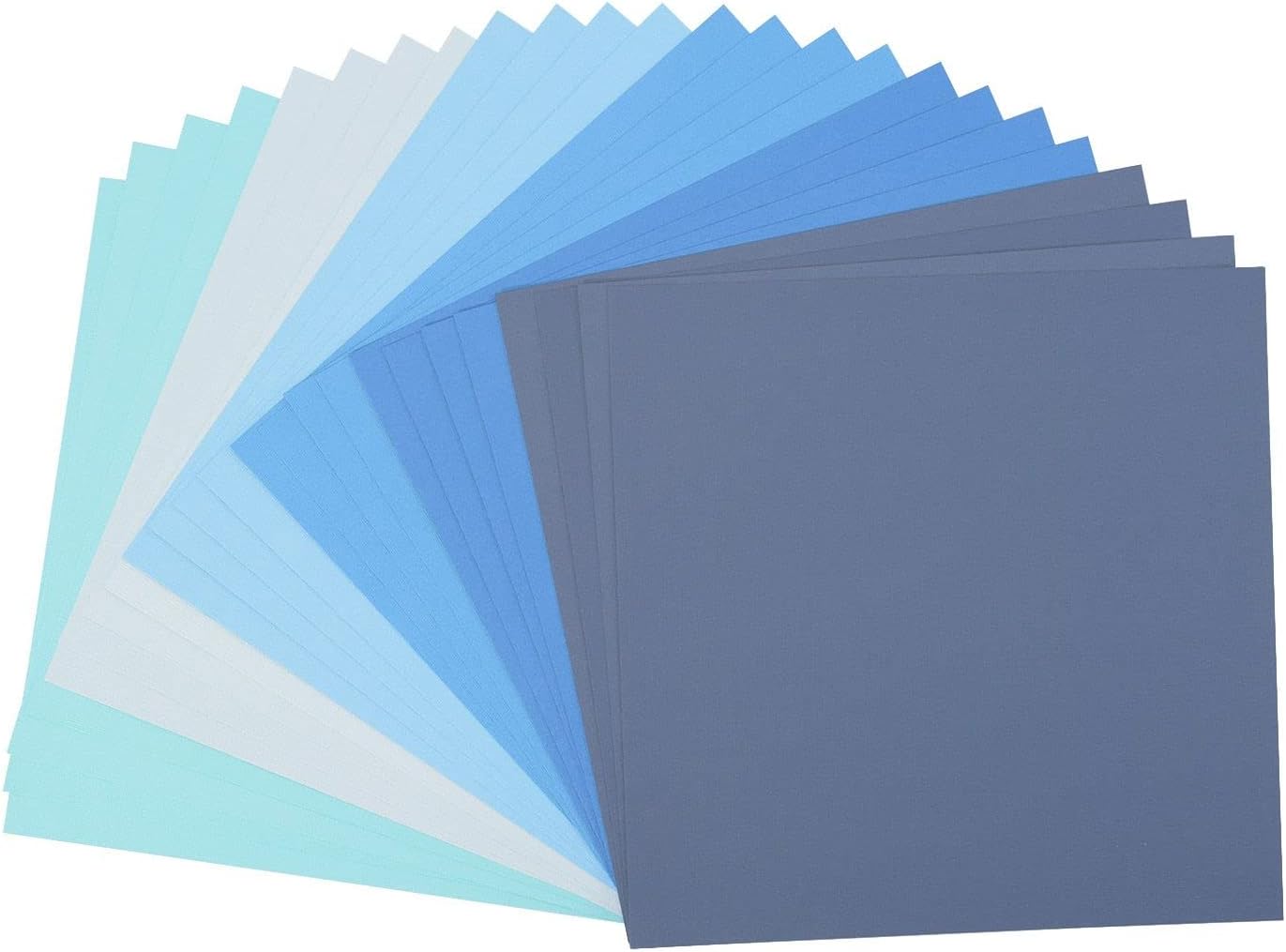 Detalle de Florence Papier Cartonné Bleu Rugueux 30,5 x 30,5 cm – 24 feuilles, Vaessen Creative