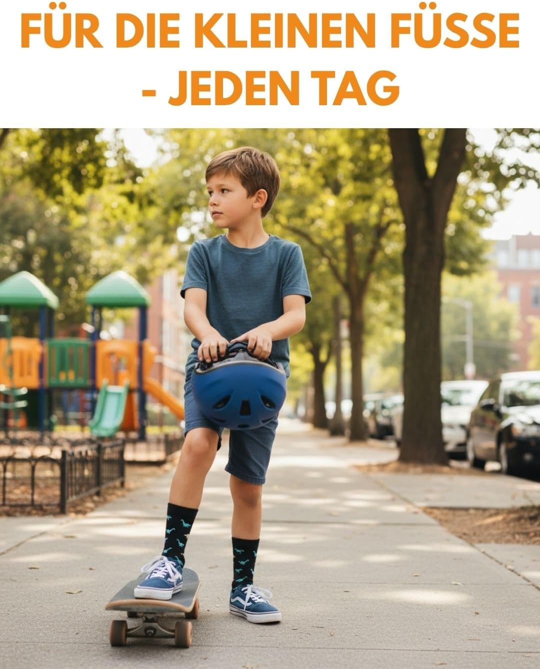 Thumbnail 6 de 10 Paar Kindersocken für Jungen & Mädchen aus Baumwolle – robuste Alltagssocken für Spiel, Sport und Schule