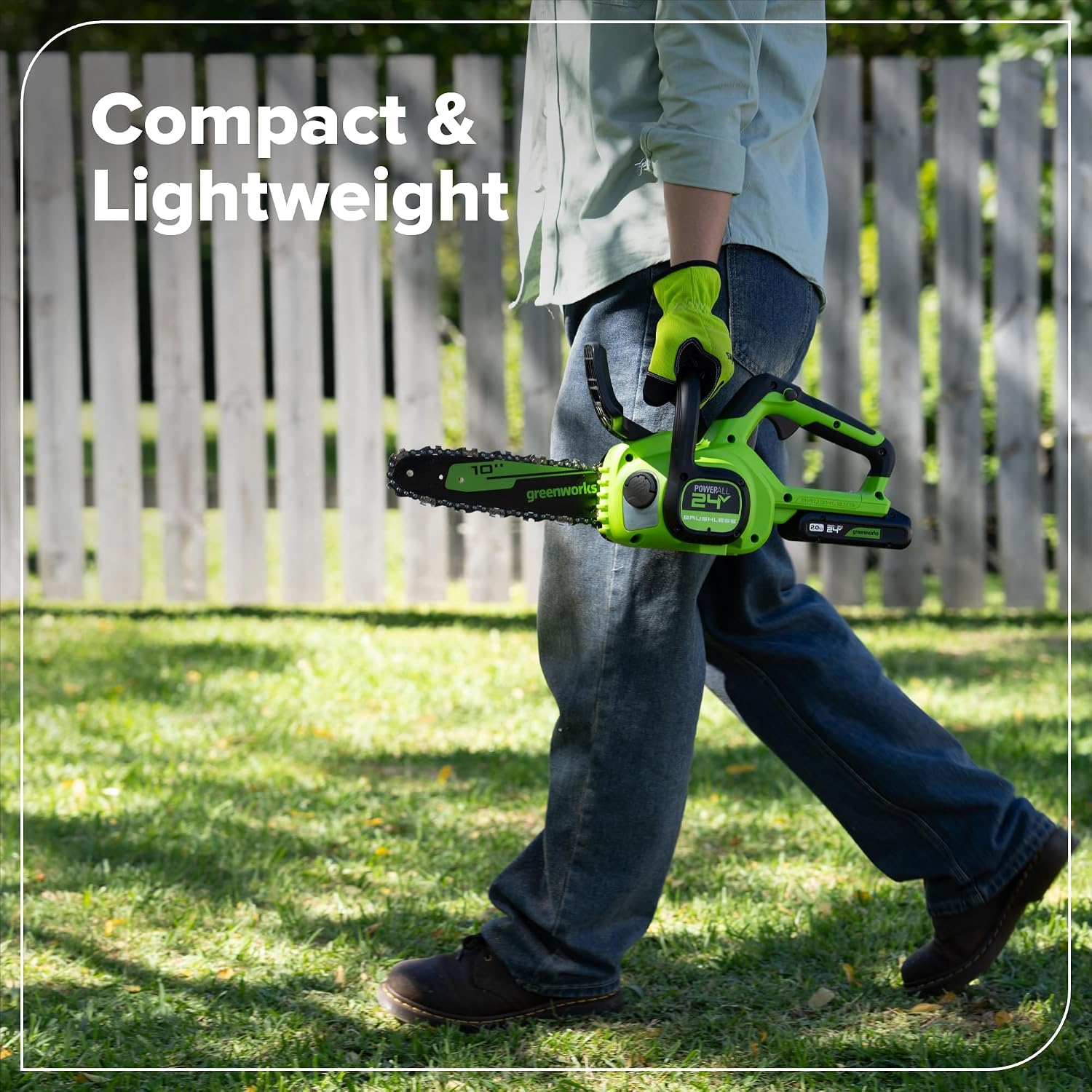 Detalle 2 de Greenworks Electric Chainsaw 10-Inch Bar