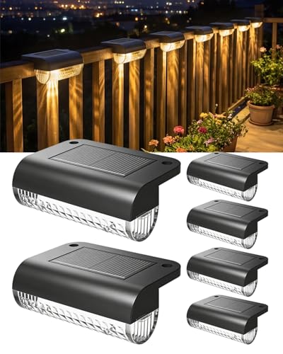 Detalle de AdalyRoma 6 x lámparas solares para exteriores con LED y sensor crepuscular