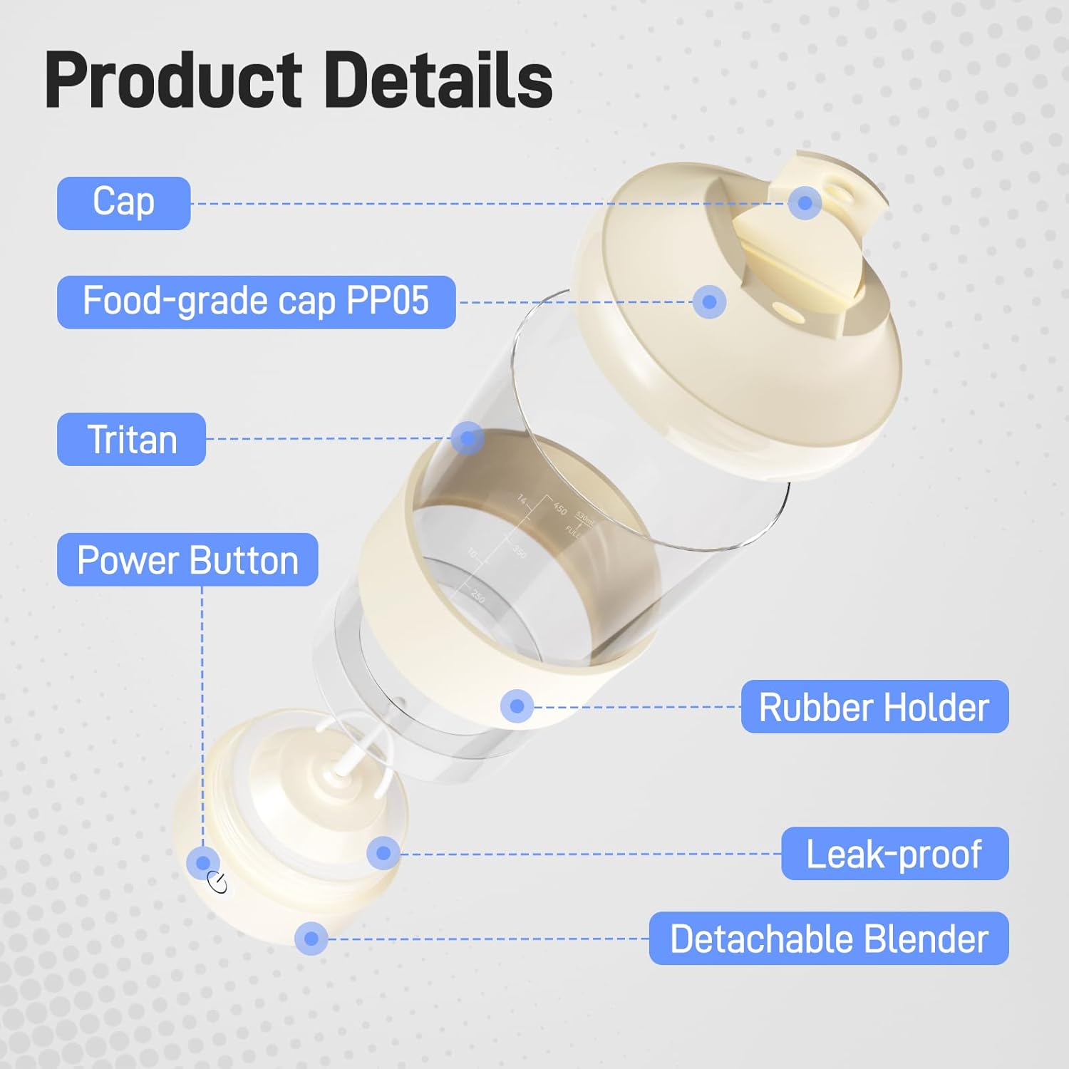Thumbnail 5 de NAPASA 18oz Electric Protein Shaker