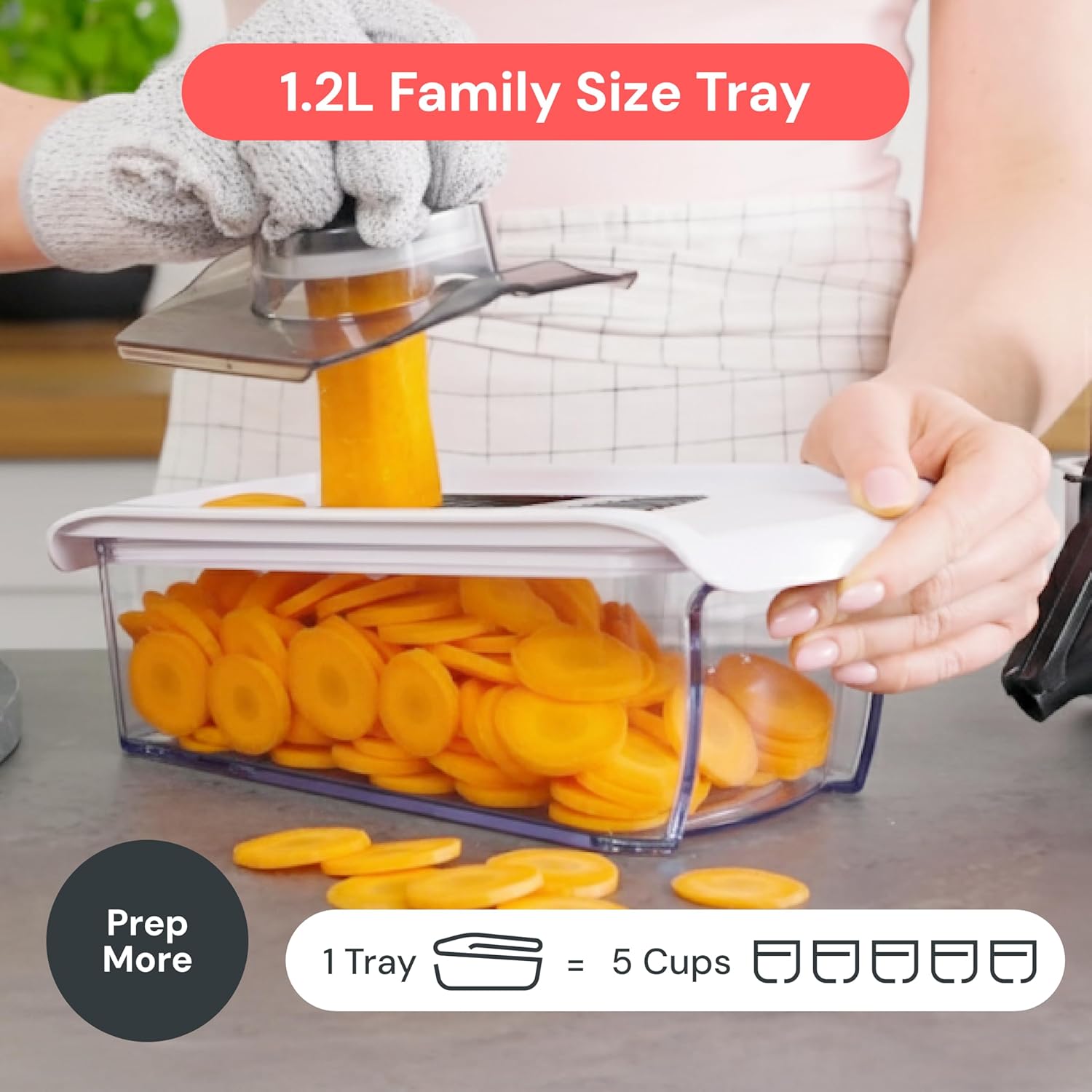 Detalle de Fullstar 6-in-1 Mandoline Slicer (White) with Safety Glove