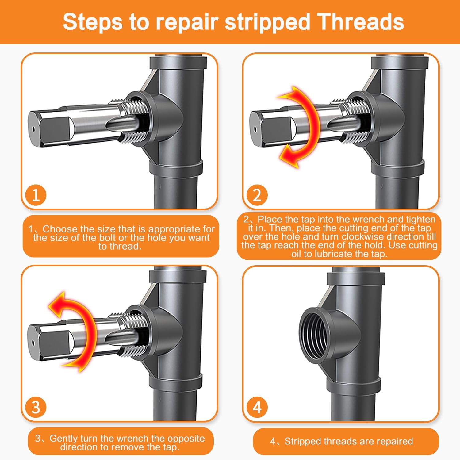 Thumbnail 3 de 5-Piece BSP Pipe Tap Set