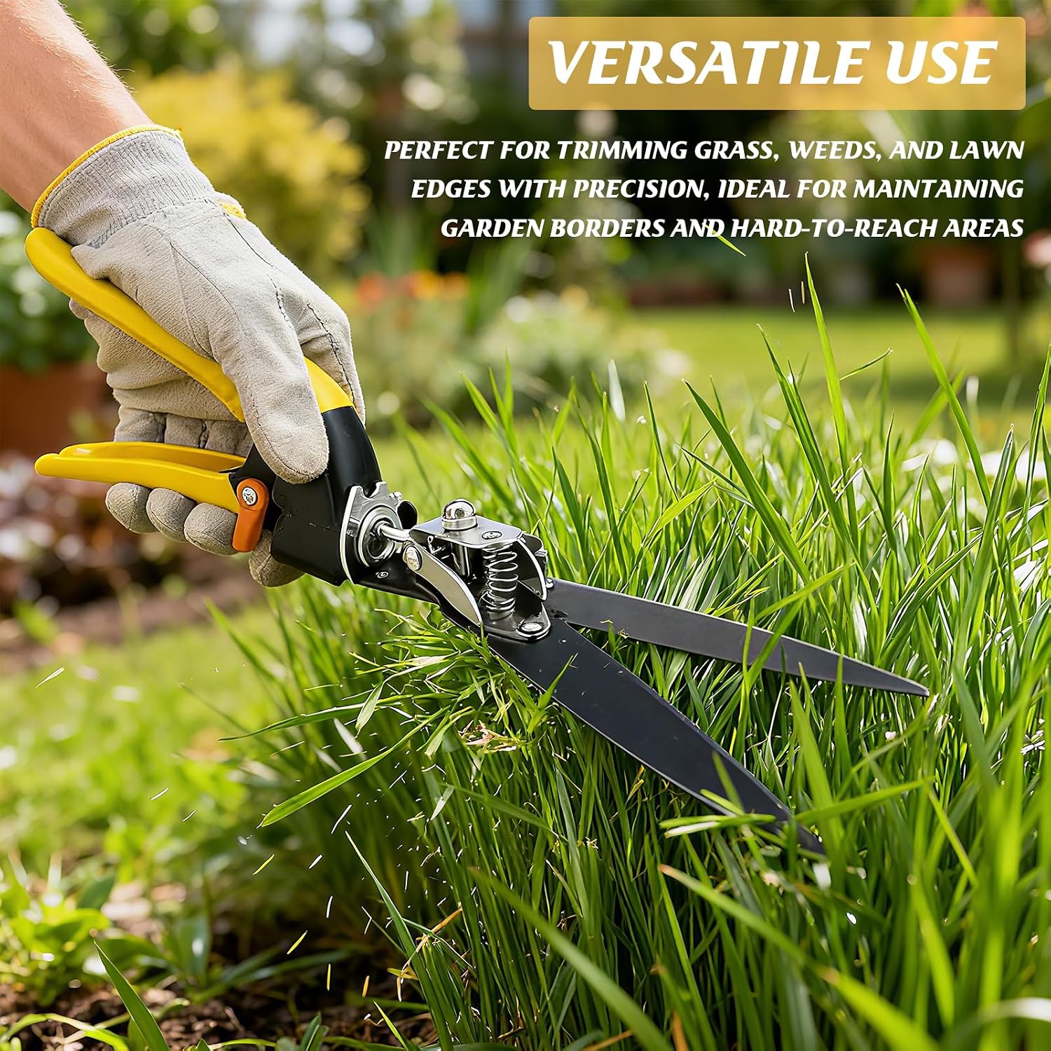 Detalle 2 de Houbobo Garden Grass Shears: Extra Sharp Edging Shears for Precise Garden Edging