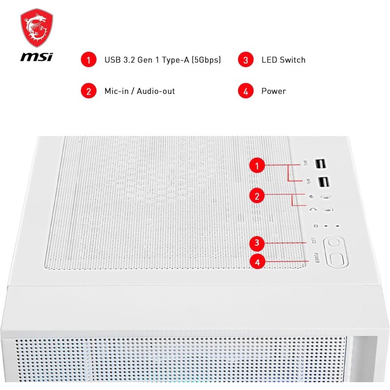 Thumbnail 2 de MSI MAG FORGE 320R AIRFLOW ARGB: caja mATX con flujo de aire optimizado y panel de cristal templado