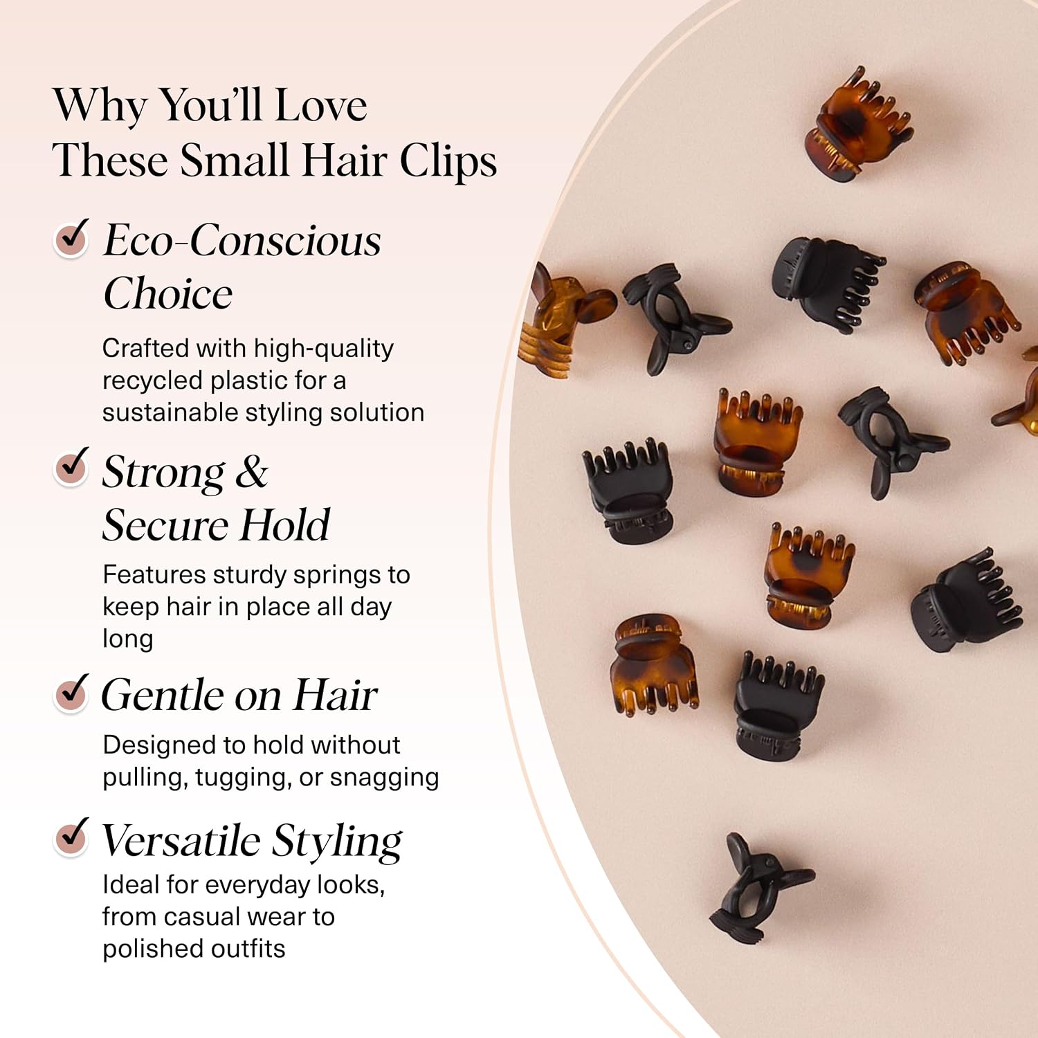 Detalle de Kitsch Mini Claw Clips 16 pcs 🎀