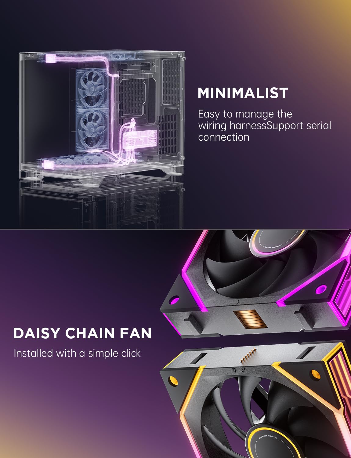 Thumbnail 6 de AsiaHorse NyotaUltra ARGB 140MM Lüfter – Daisy Chain, Infinity Mirror, HDB