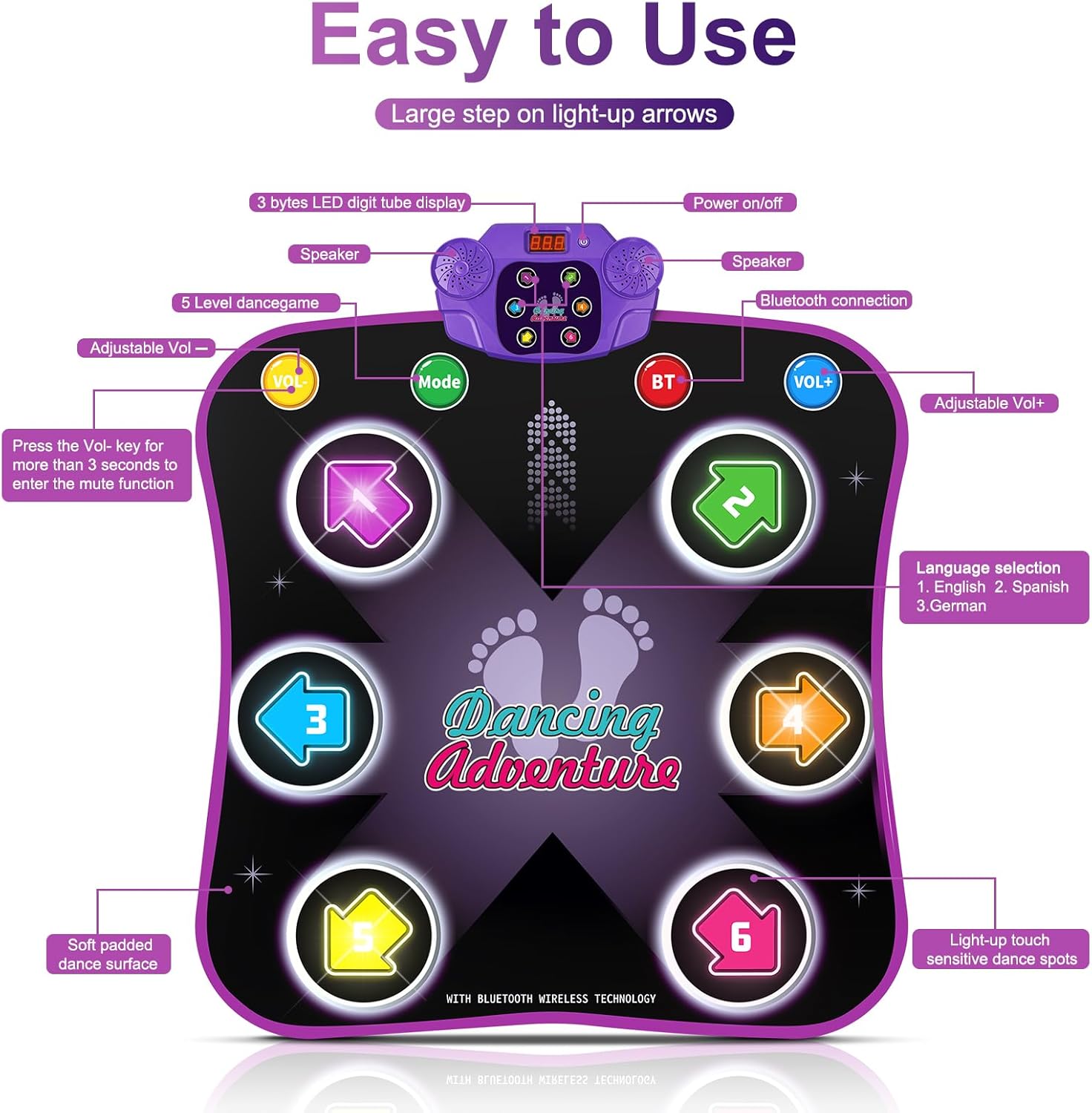 Thumbnail 1 de Flooyes Dance Mat 6-Button Light-Up Pad