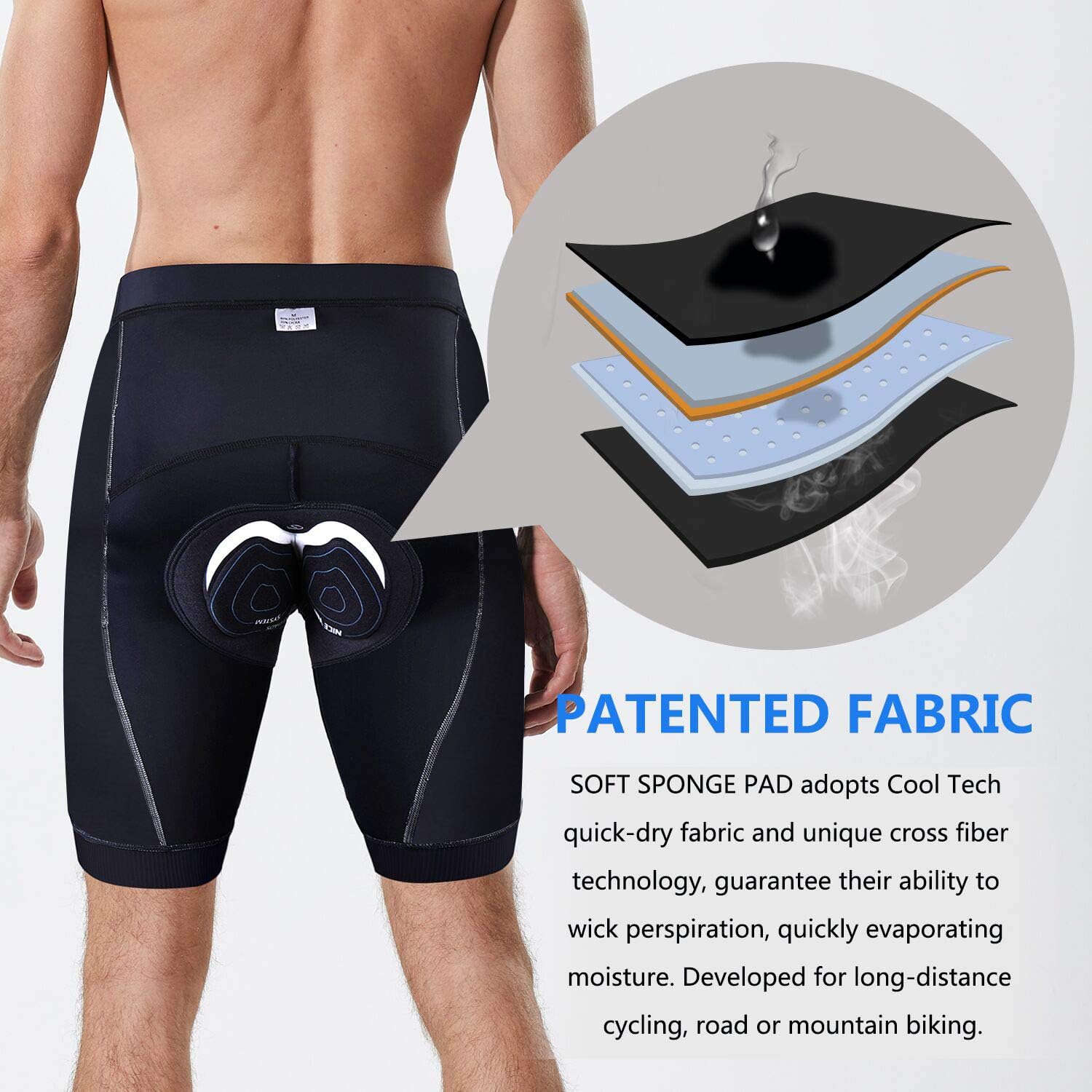 Thumbnail 3 de NICEWIN gepolsterte Mountainbike-Shorts für Herren – atmungsaktiv, leicht und mit praktischen Taschen