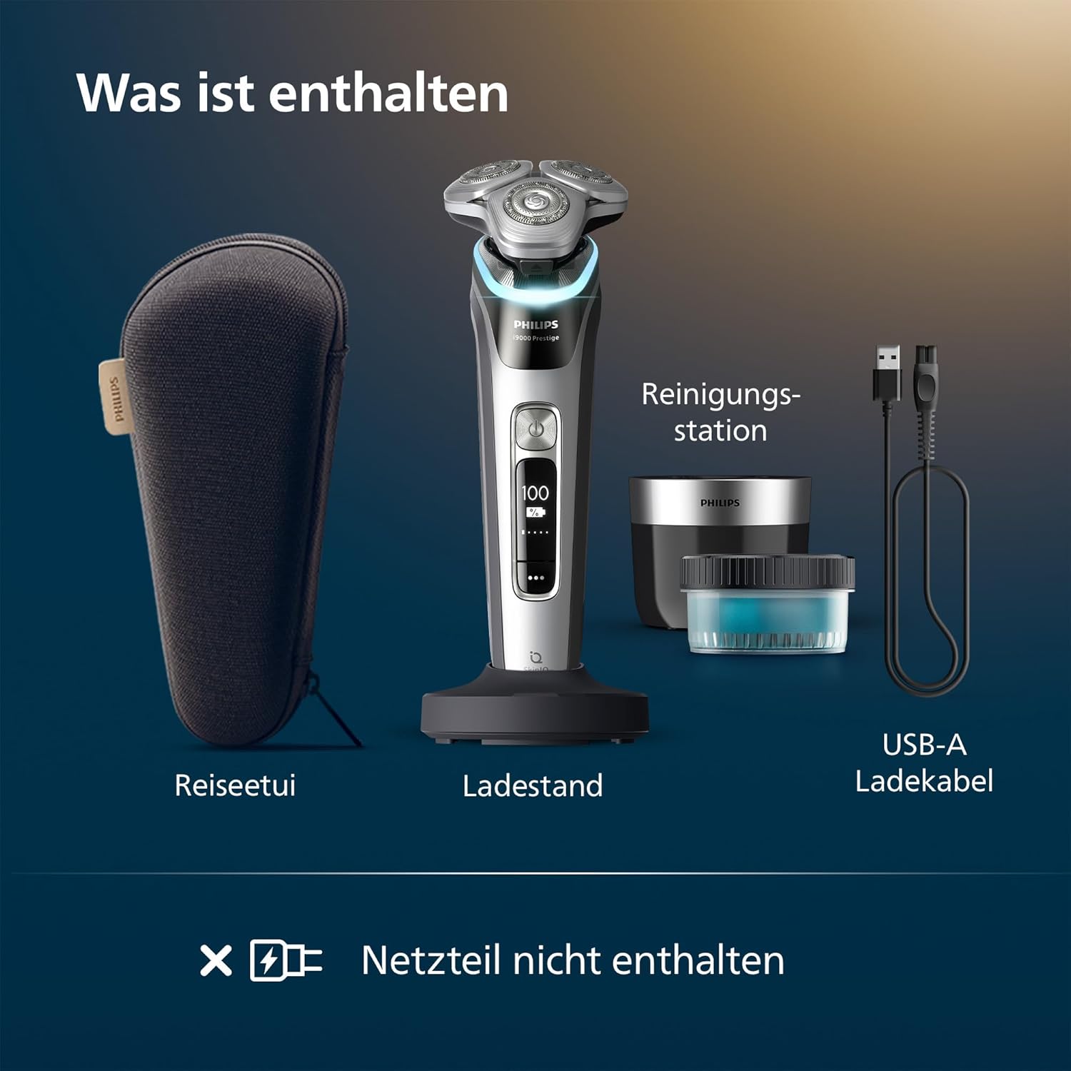 Thumbnail 6 de Philips i9000 Prestige: Elektrischer Rasierer für Nass- und Trockenrasur (XP9205/30)