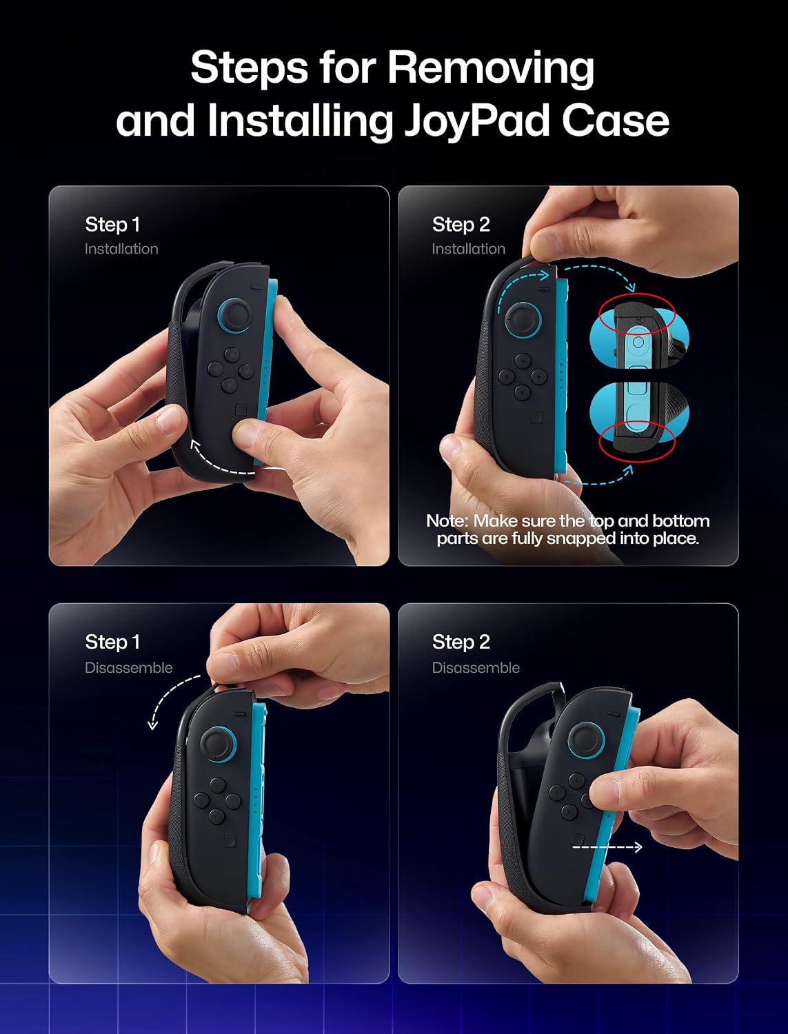 Thumbnail 6 de JSAUX PC0118A Dockable Switch 2 Case with Split Grip and Folding Stand