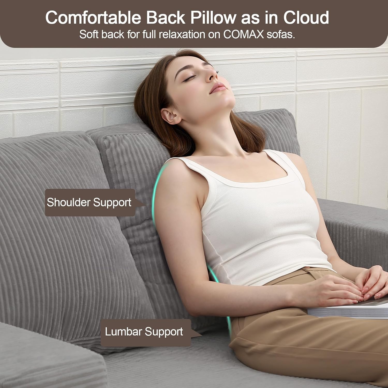 Thumbnail 5 de COMAX 4-in-1 Futon Sofa Bed: Space-Saving Convertible Couch for Small Living Spaces