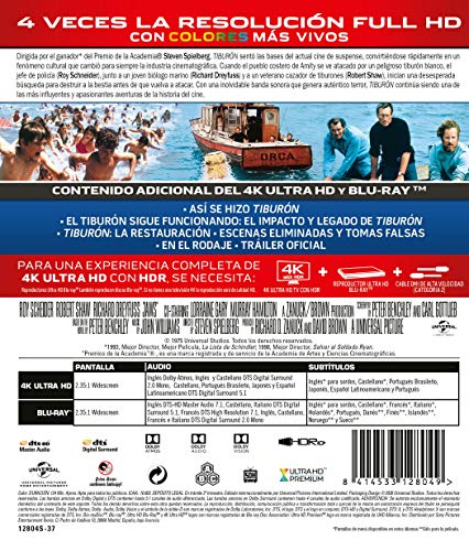 Thumbnail 1 de Tiburón (4K Ultra-HD + BD) [Blu-ray] — versión 2-discos, calidad cinematográfica para coleccionistas