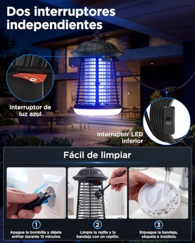 Thumbnail 7 de Lámpara Antimosquitos VIWAVE con LED y 4200 V: uso interior y exterior