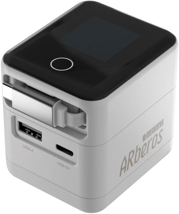 Detalle de エアリア SD-AC70CCA-WH 巻取式Type-C充電器 70W・表示画面付き