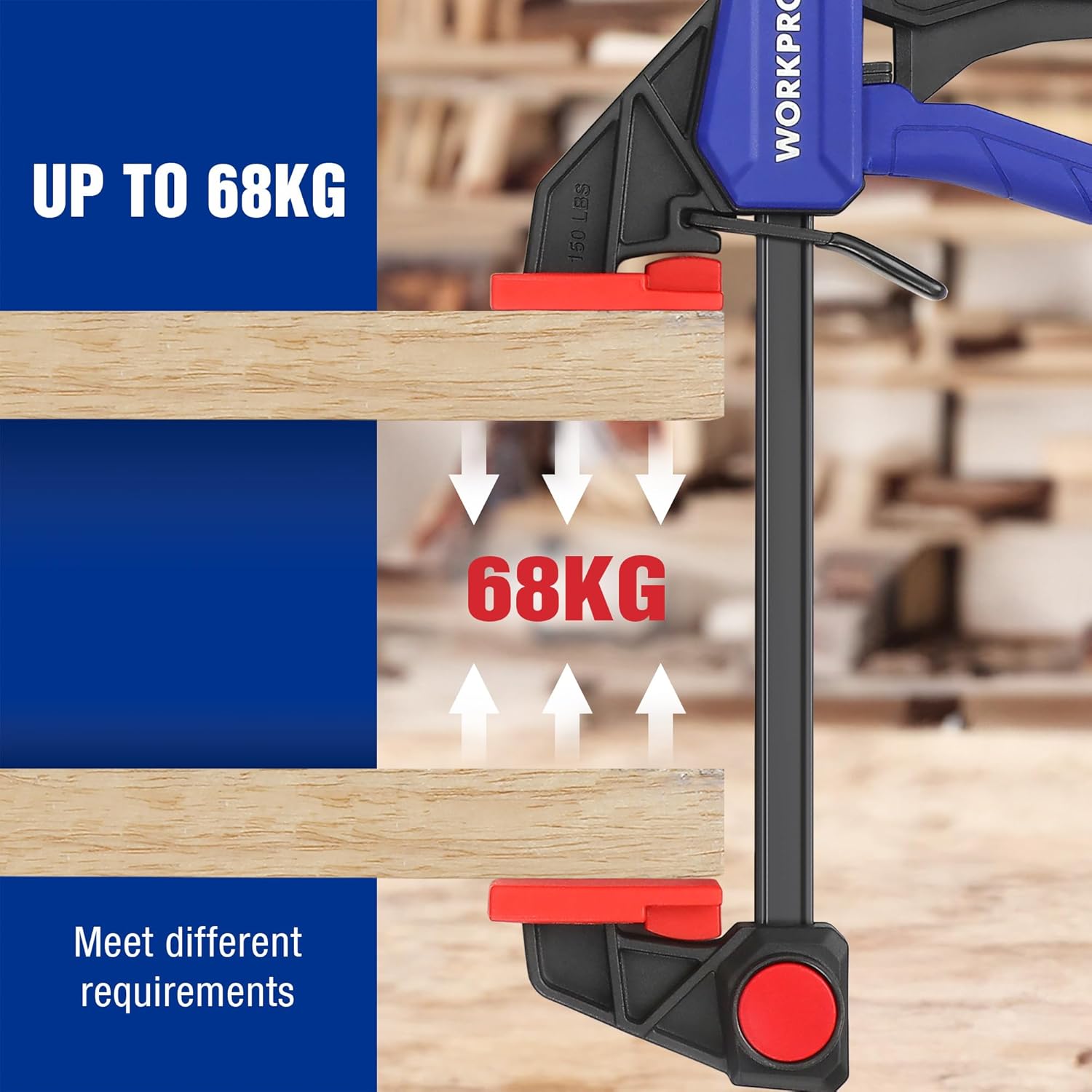 Thumbnail 4 de WORKPRO 305 mm Ratchet Bar Clamp Set 68 kg 🛠