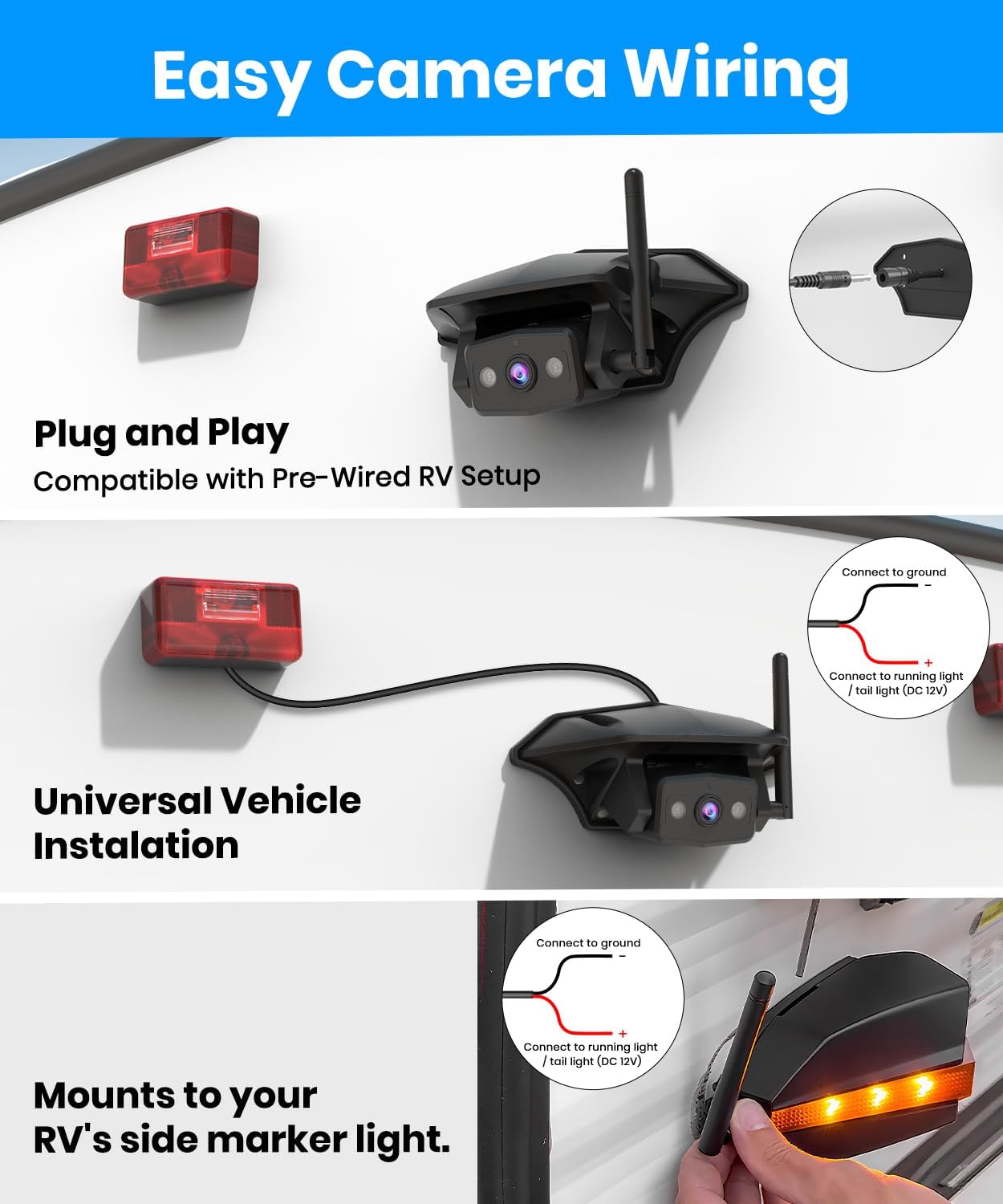 Thumbnail 5 de AUTO-VOX Wireless RV Backup Camera 7.2” Monitor