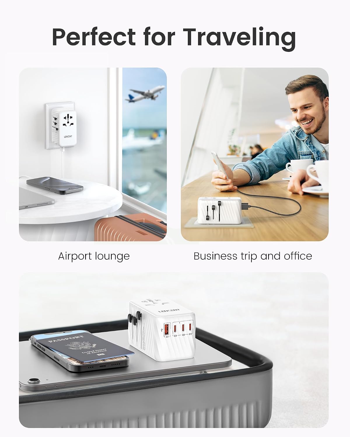 Thumbnail 6 de LENCENT 120W Universal Reiseadapter Weltweit