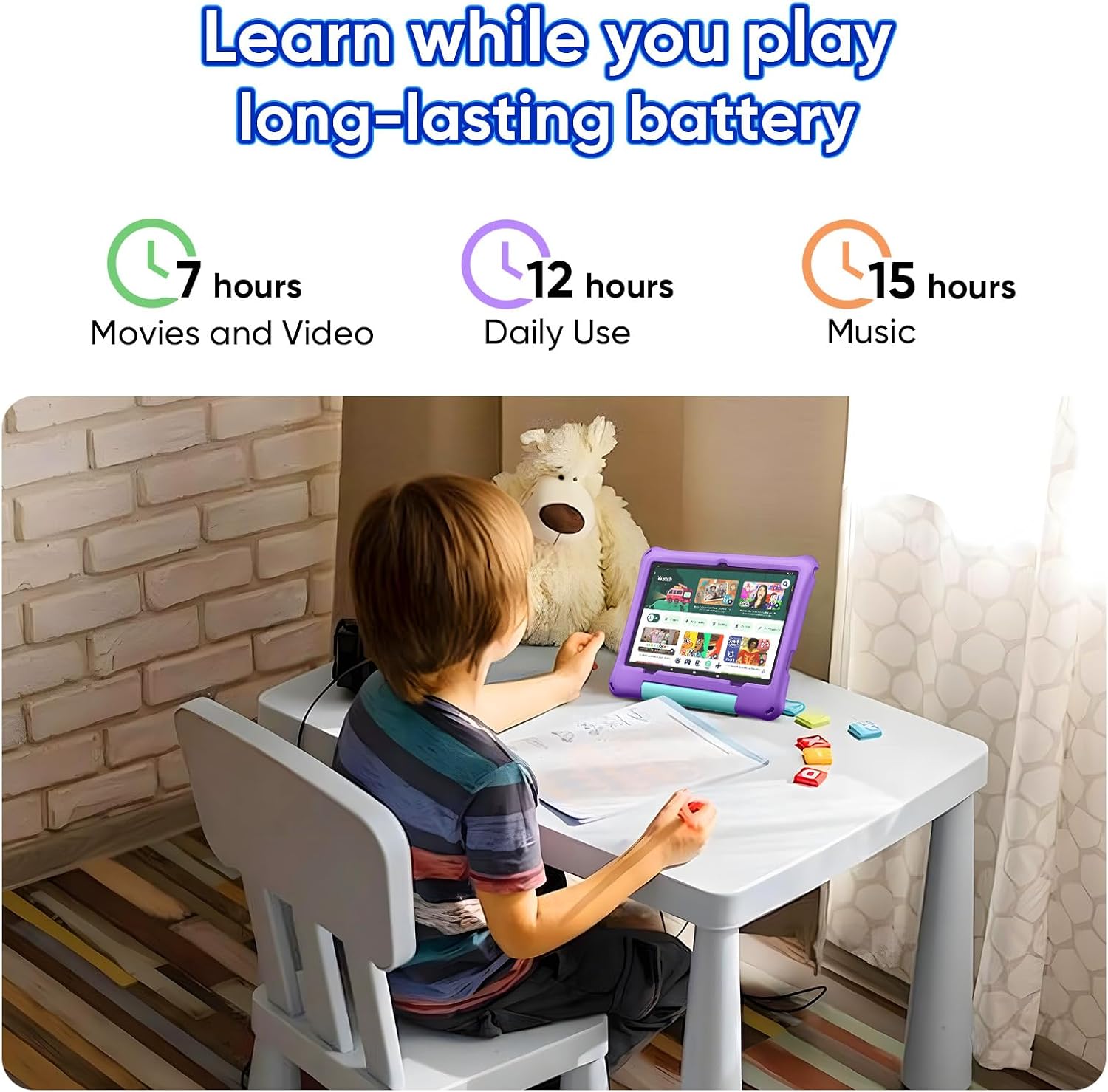 Thumbnail 5 de Aiprotablet 10-Inch Kids Tablet with Android 16 (Purple)