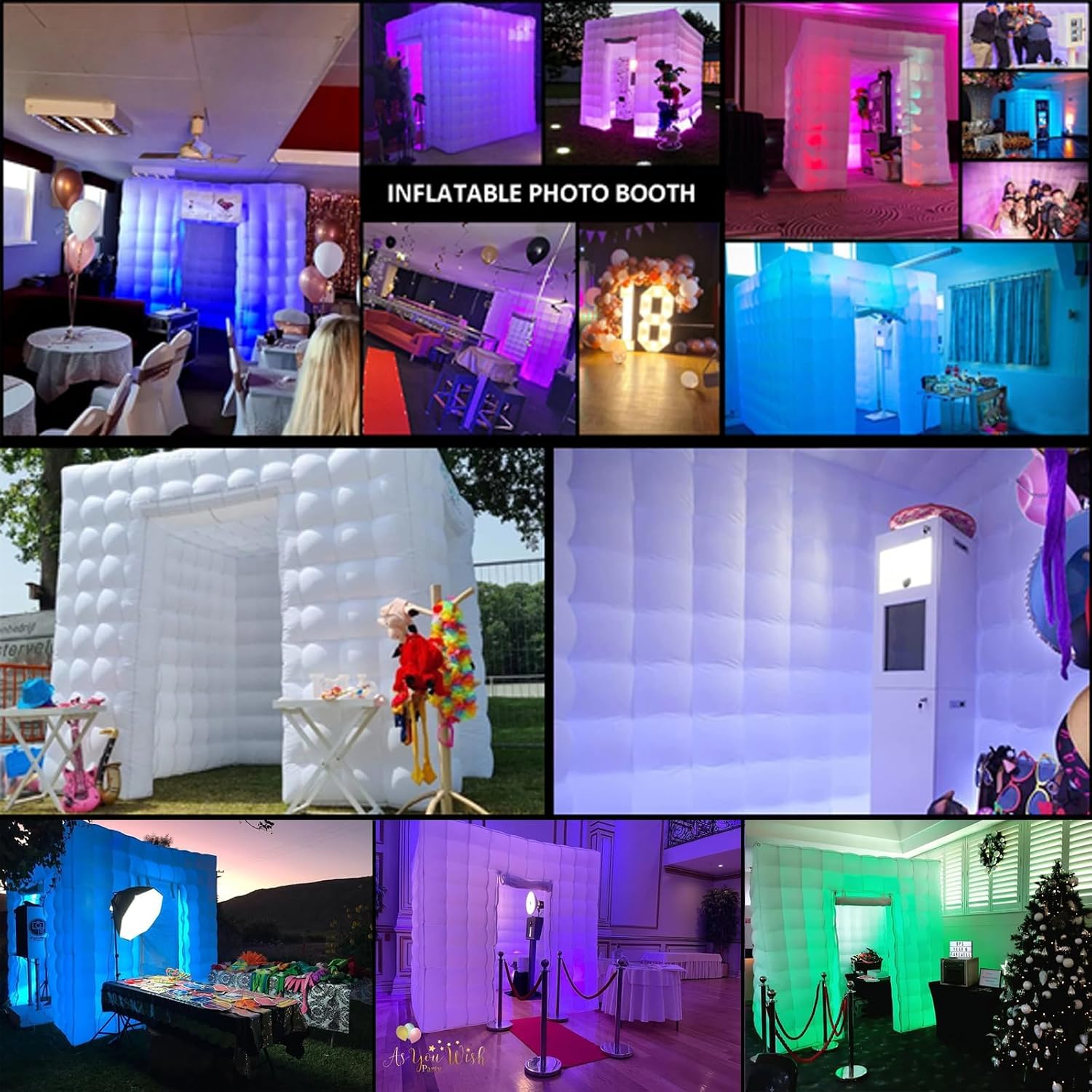 Detalle de SAYOK Inflatable LED Photo Booth Enclosure (2.5m, two-door)
