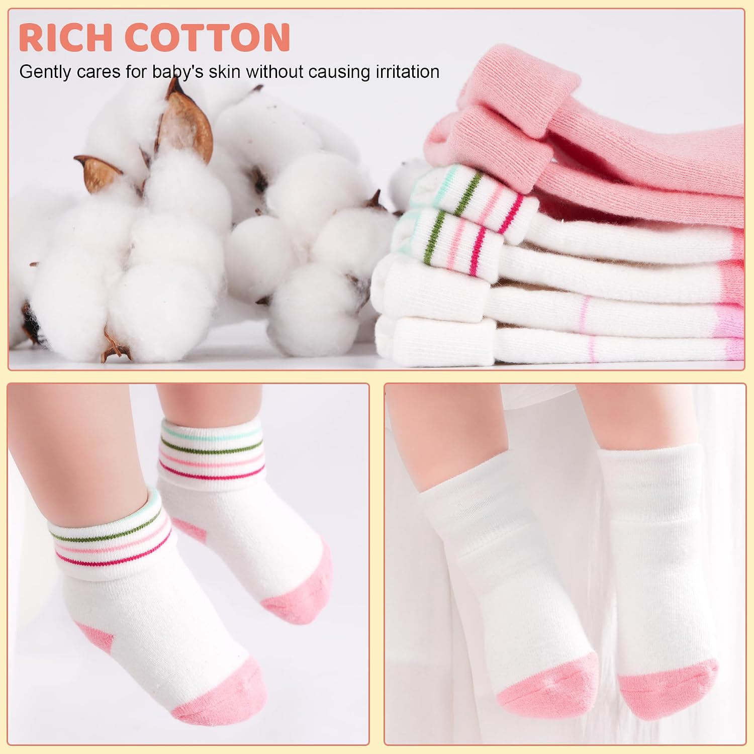 Thumbnail 5 de TRAMLE Baby Socks Cotton Warm 10 Pack
