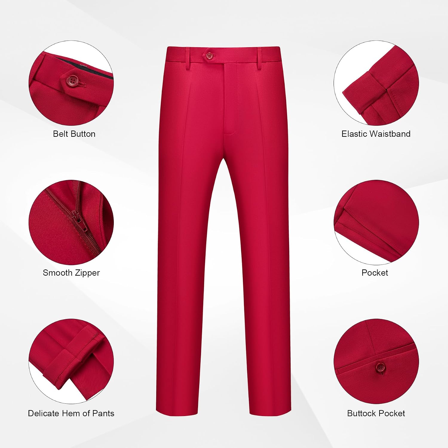 Detalle 1 de WULFUL Men's 2-Piece Suit, Cotton-Polyester Blend