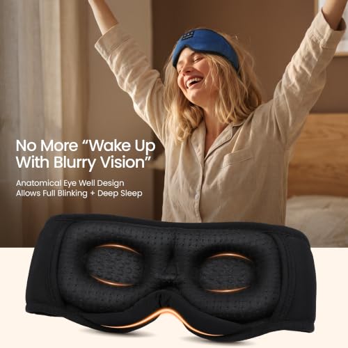 Detalle 2 de LC-dolida Bluetooth Sleep Mask: blackout coverage and 15+ hours of battery life