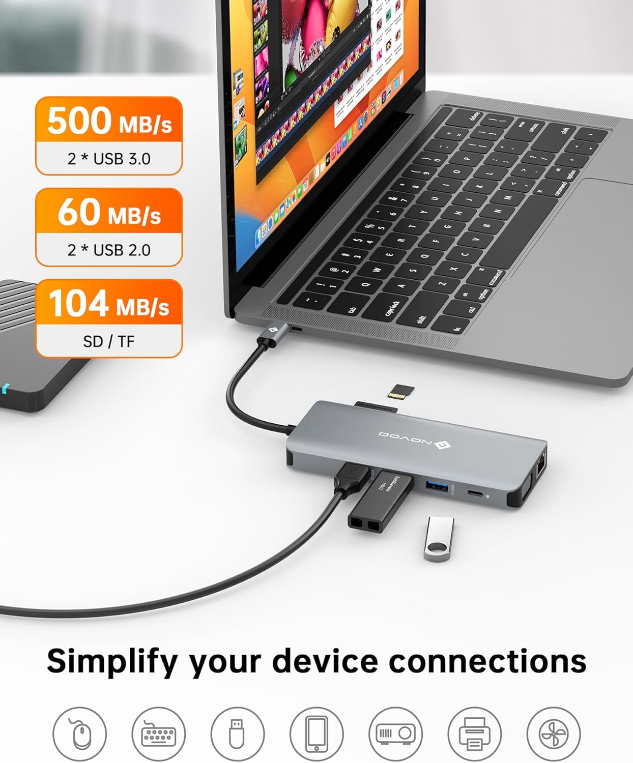 Thumbnail 4 de NOVOO RM11 USB C Docking Station 100W ⚡