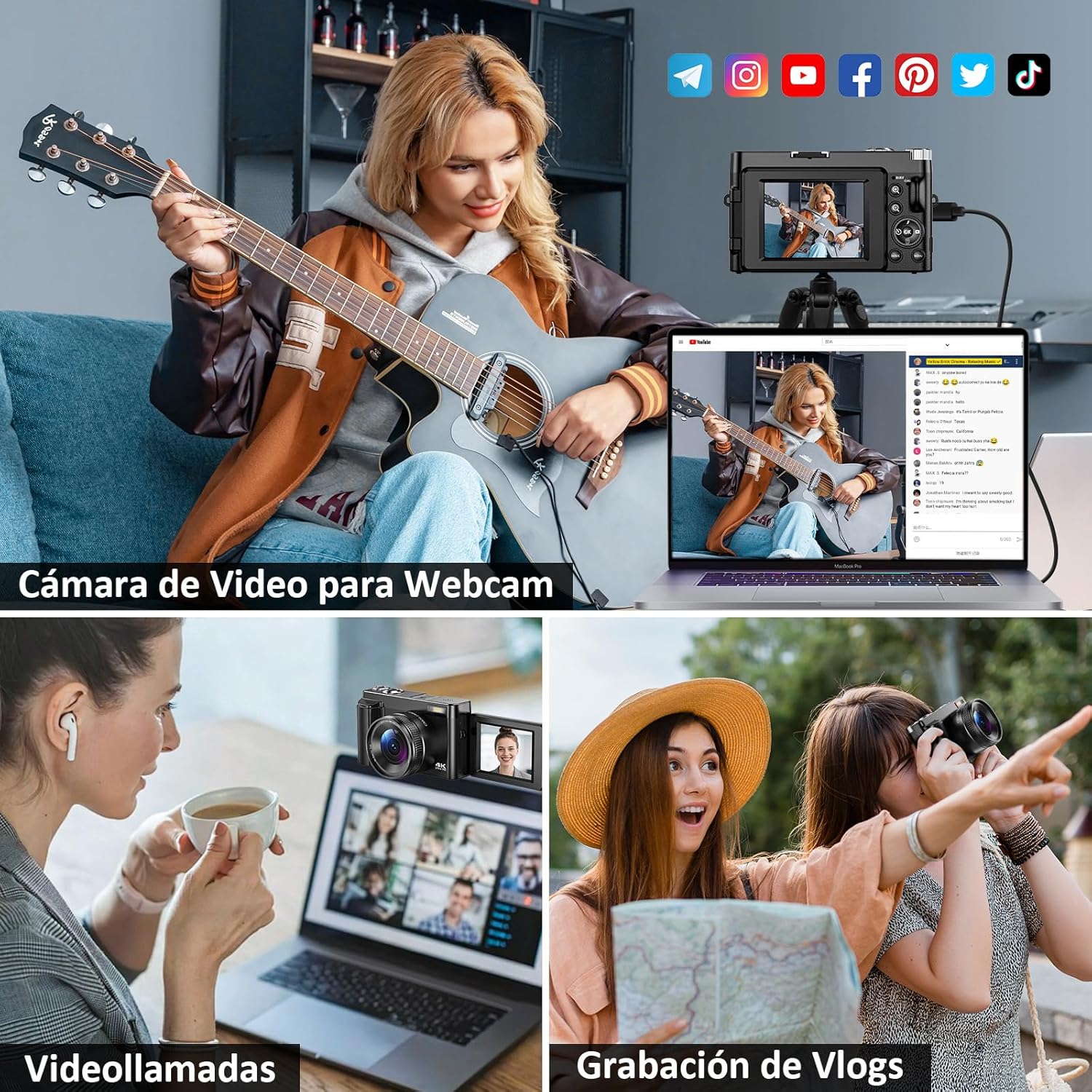 Thumbnail 6 de Cámara Digital 4K 64MP para vlogging