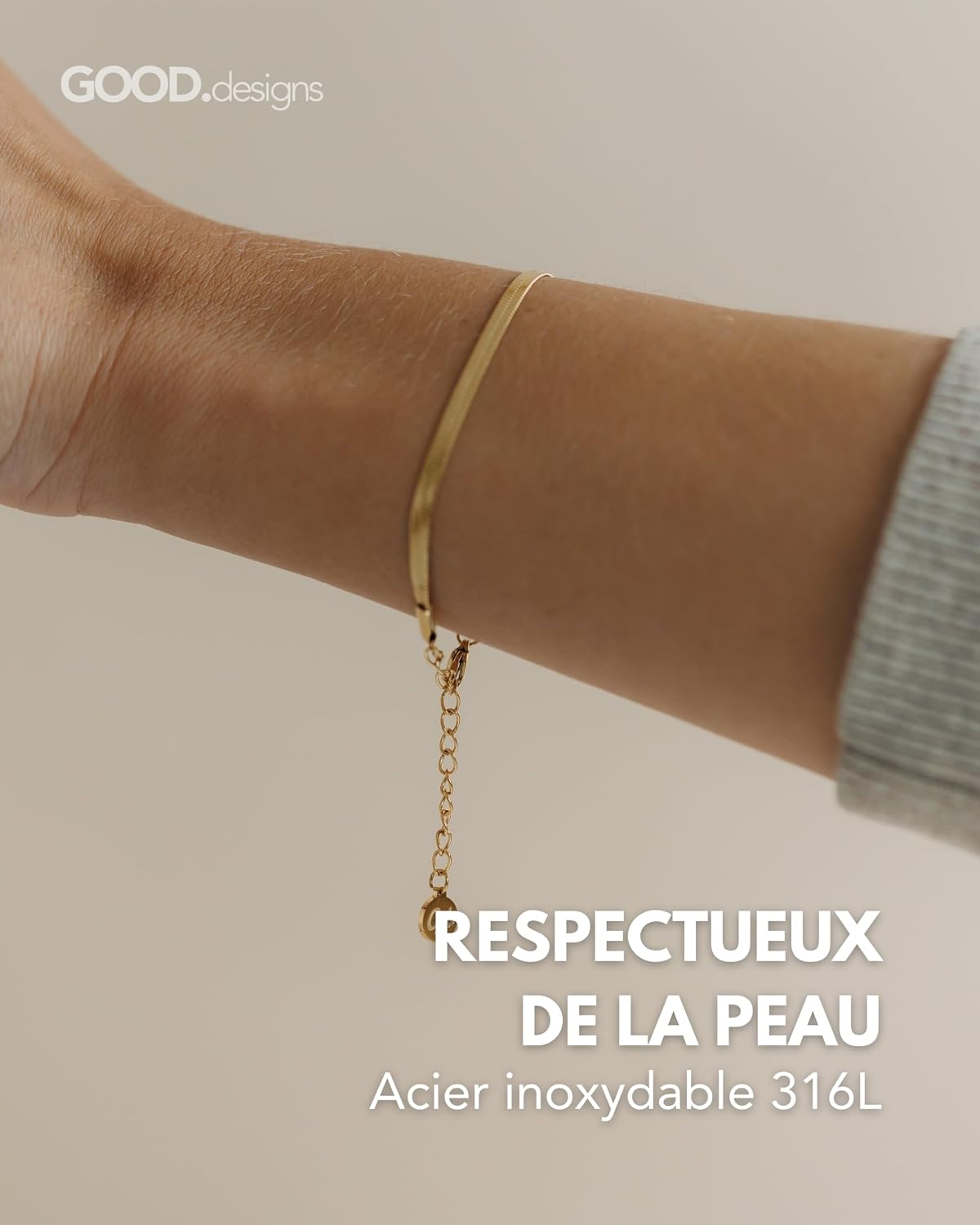 Detalle 2 de GD GOOD.designs Bracelet serpent 3 mm