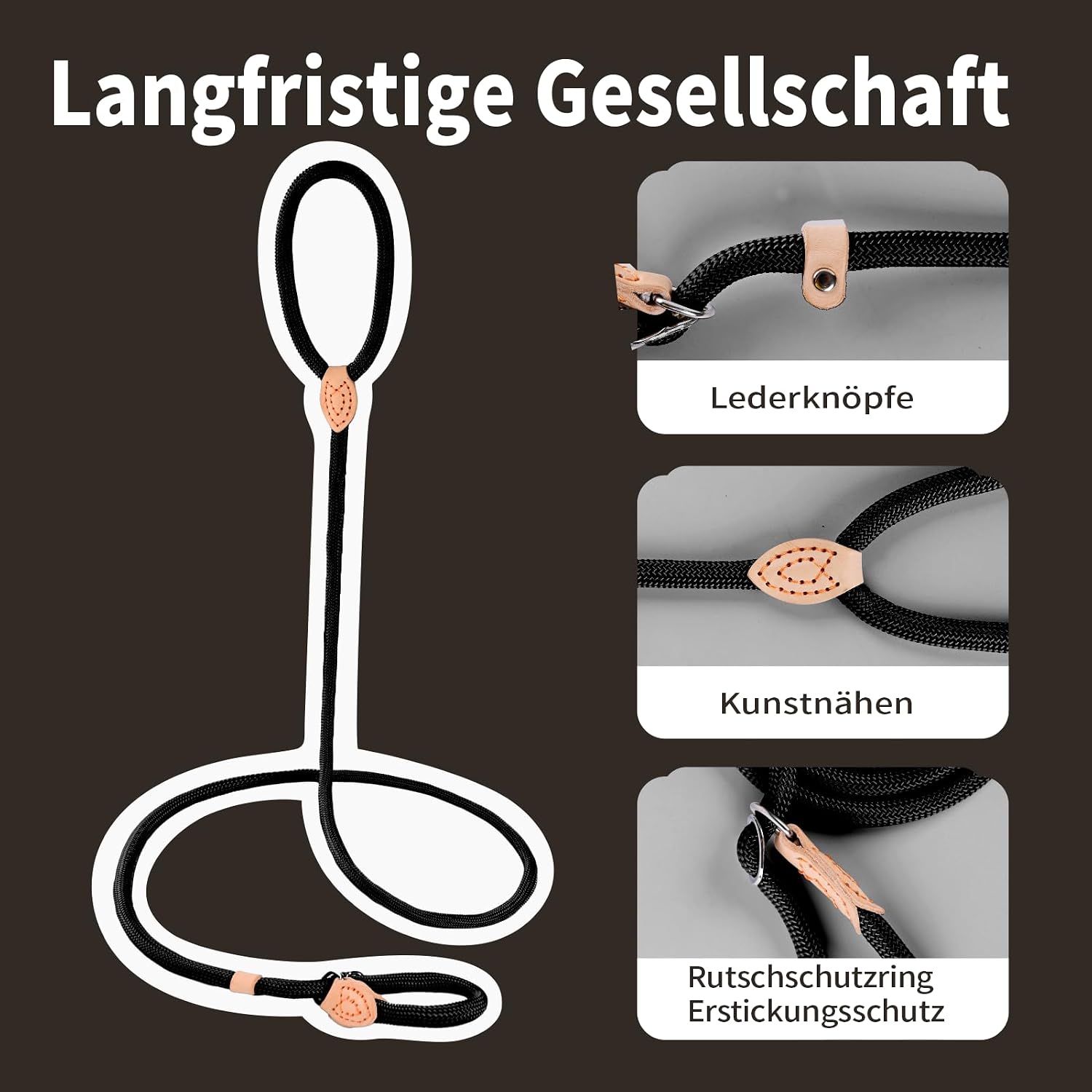Thumbnail 3 de Retrieverleine mit Zugstopp 180 cm đ