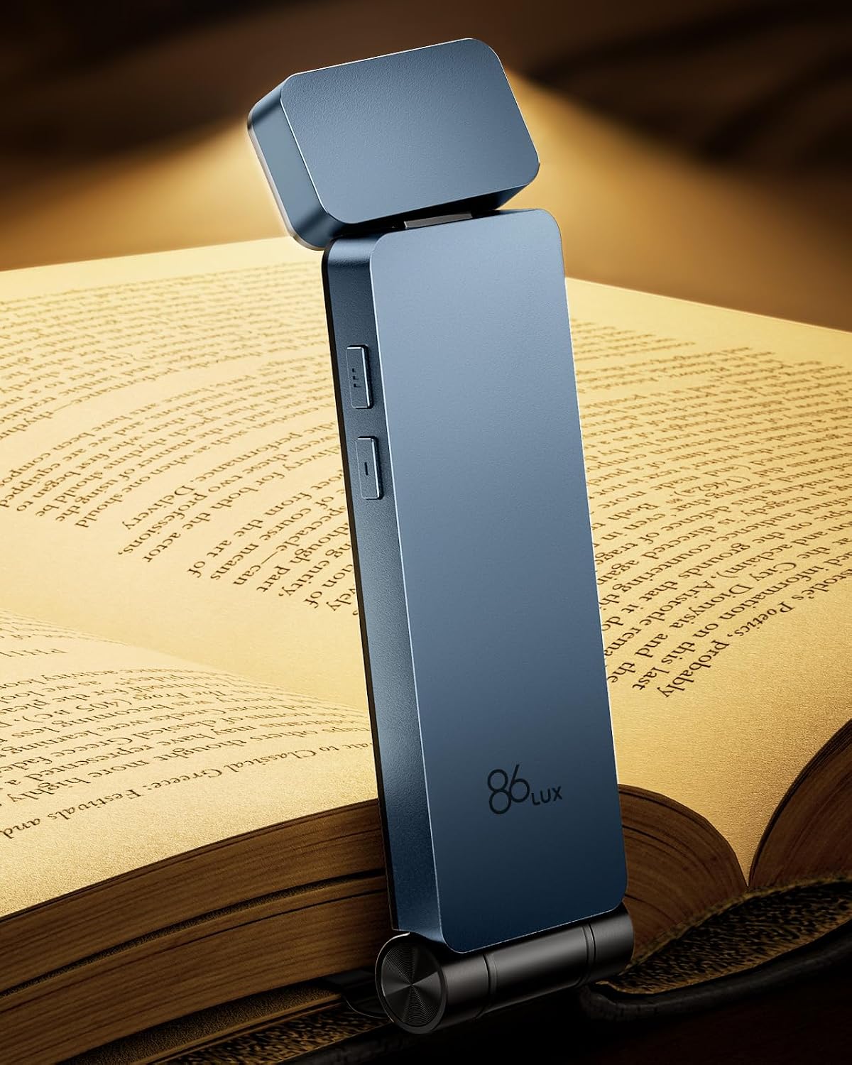 Detalle de 86lux Rechargeable Reading Light with Stepless Dimming, 3 Amber Tones and Clip-on Design (White)