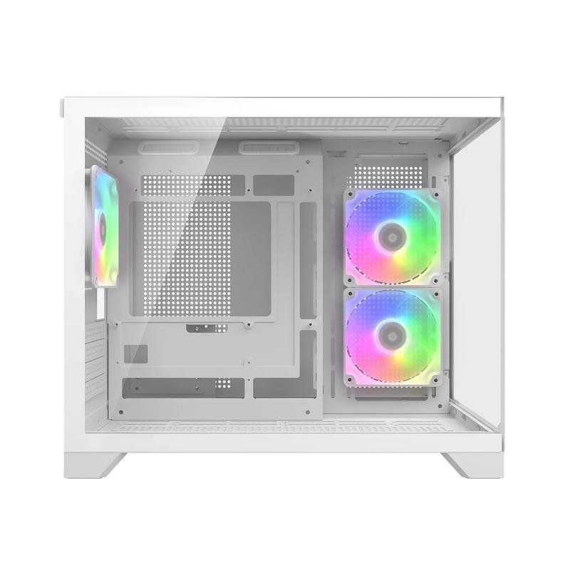 Thumbnail 2 de Cougar CGR-2QA6W-RGB Mini Tower blanca con cristal templado RGB