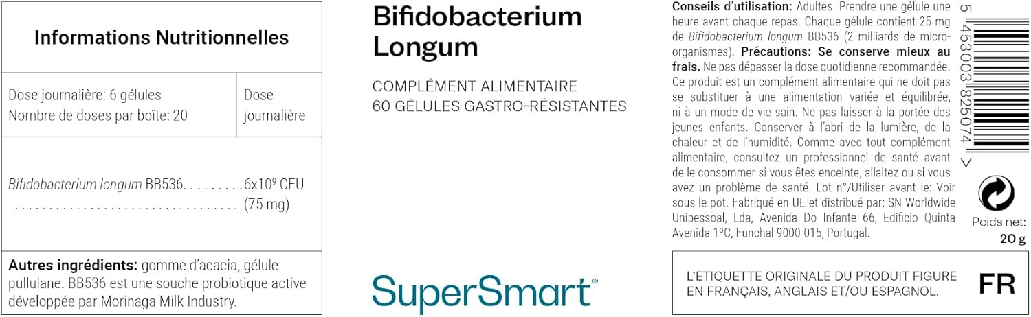 Thumbnail 2 de Probiotique Bifidobacterium longum Supersmart en gélules DR Caps
