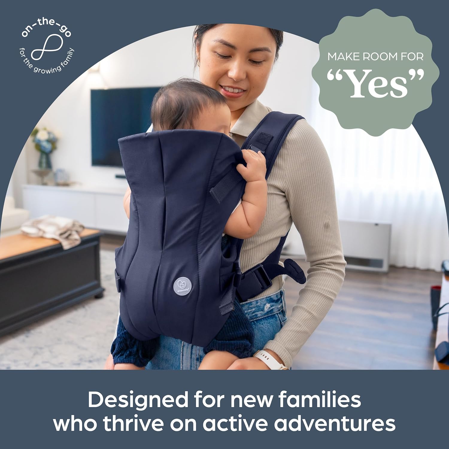 Thumbnail 5 de Dreambaby On-The-Move 3-in-1 Baby Carrier (Facing In, Facing Out, Backpack Carry) – Lightweight & Breathable