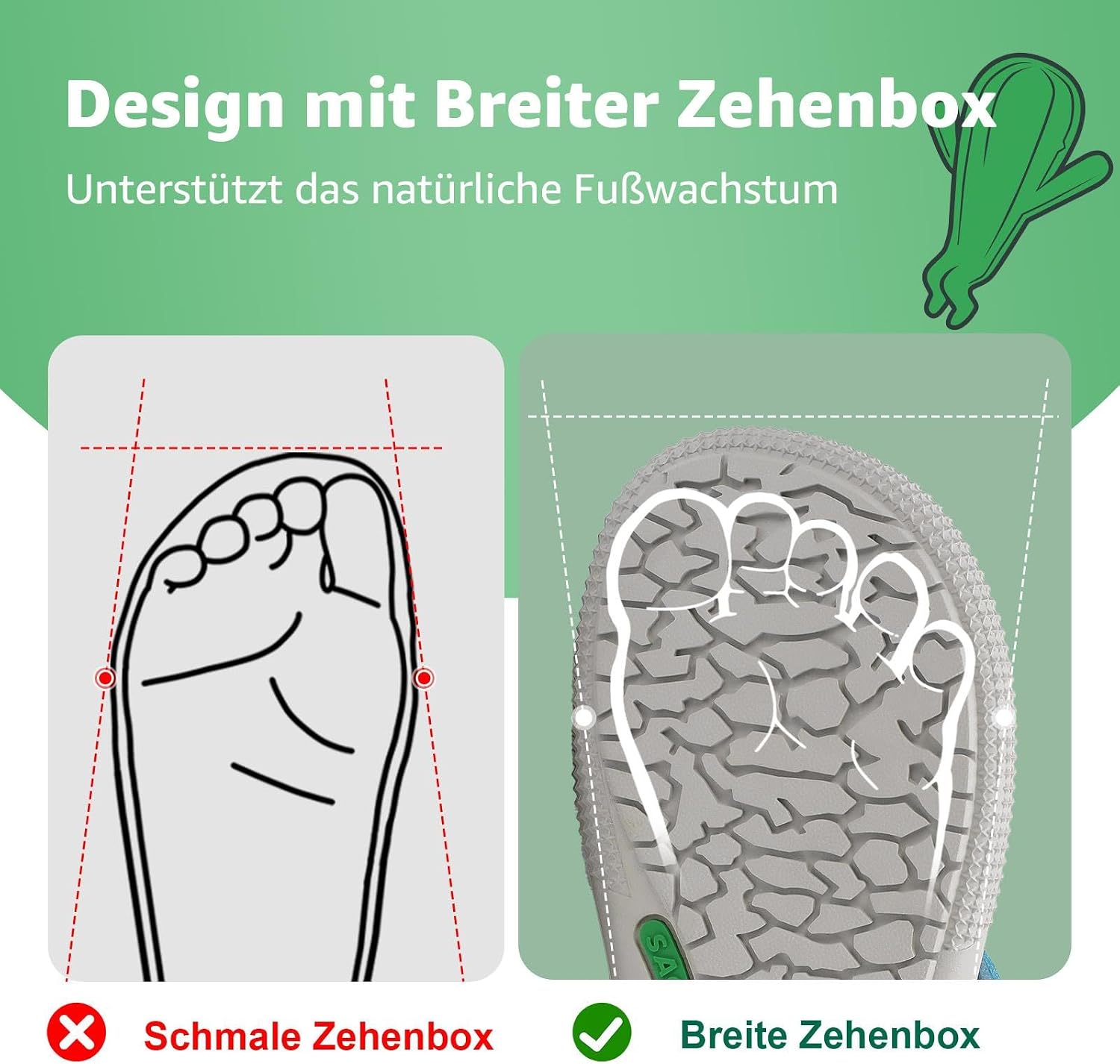 Detalle de SAGUARO Scarpe Barefoot bambini Gr.25-36