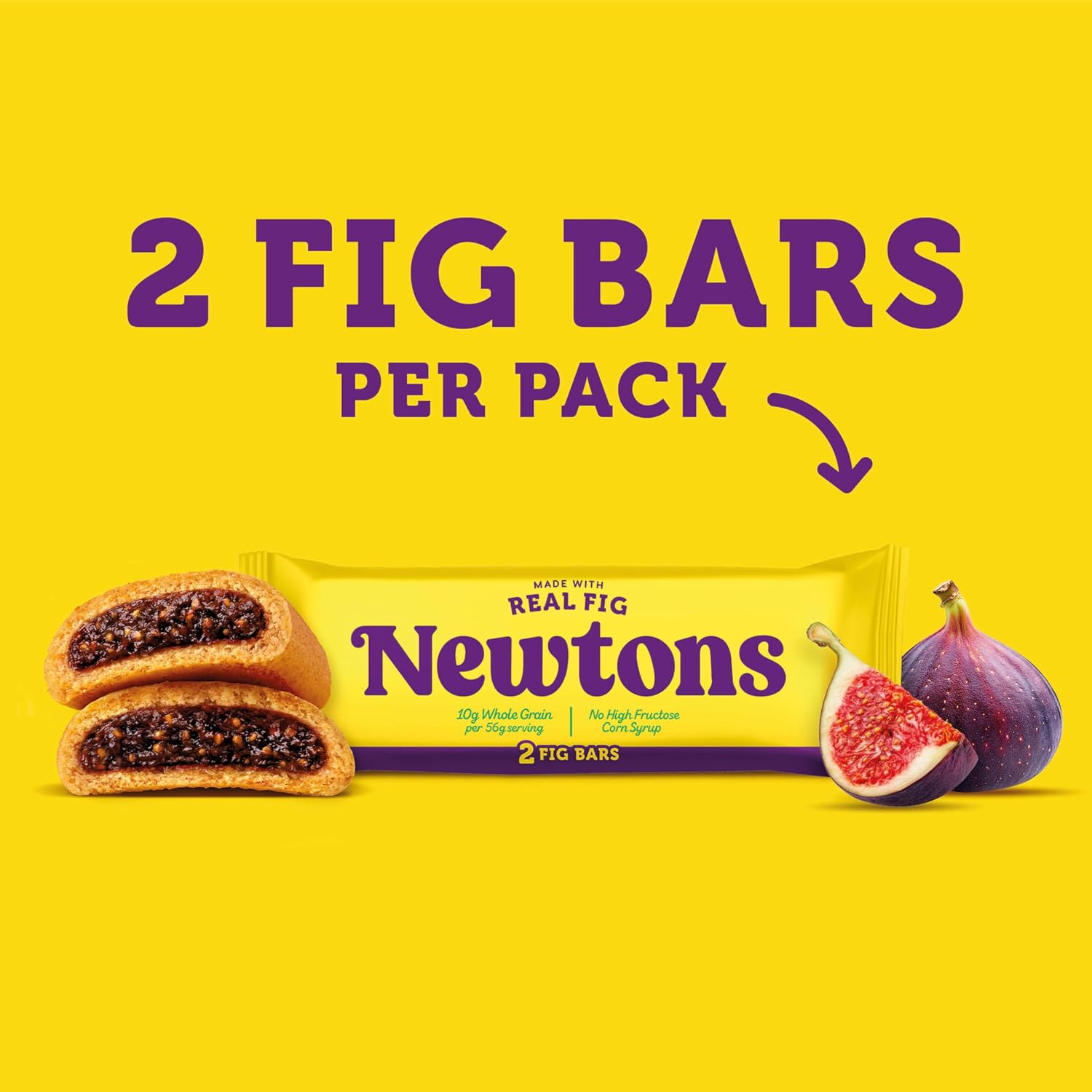 Detalle 2 de NEWTONS Soft Baked Real Fruit Fig Bars, 40 Individually Wrapped Snack Packs