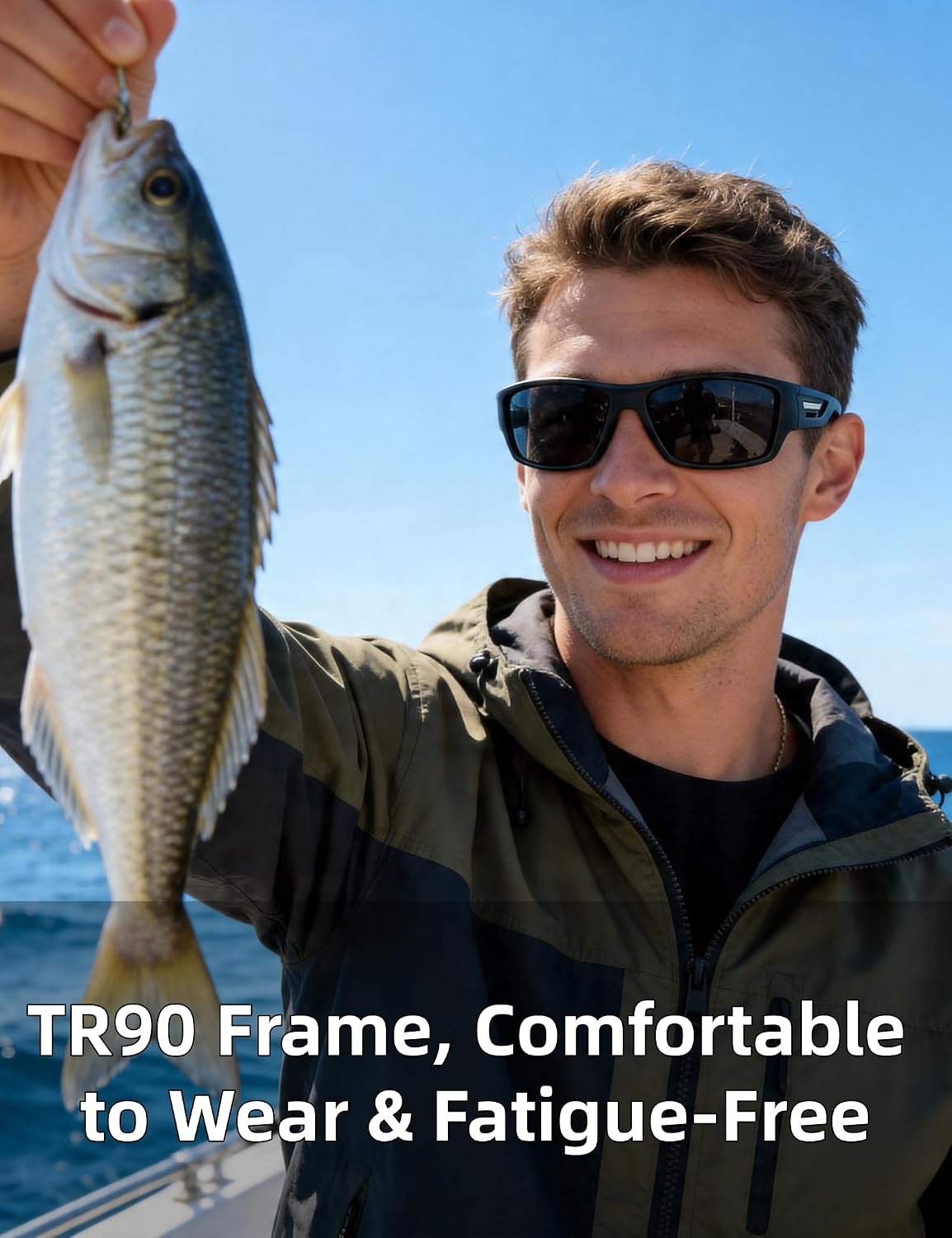 Detalle 2 de PUKCLAR Polarised Sports Sunglasses with TR90 Frame and UV400 TAC Lenses