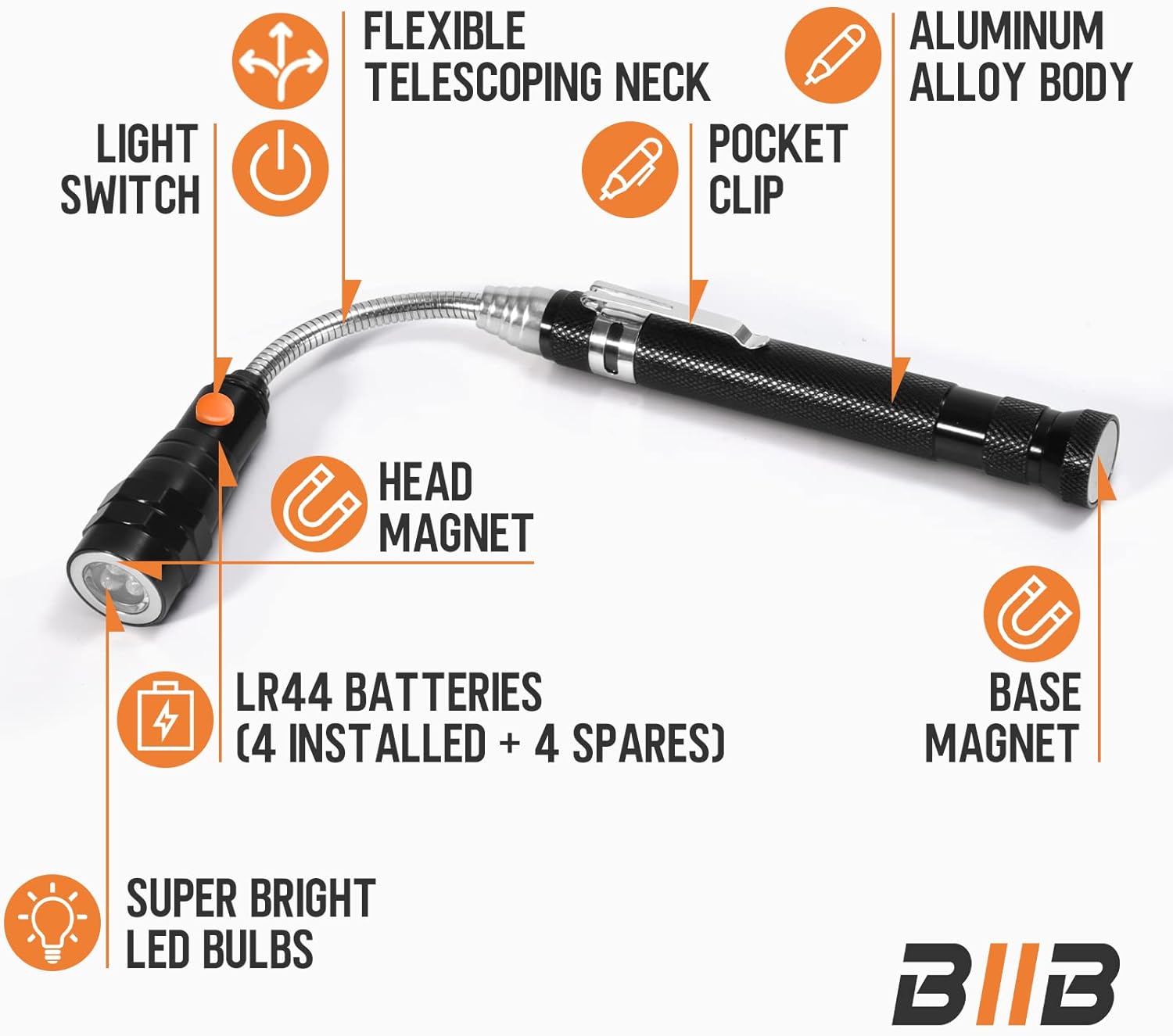 Thumbnail 2 de BIIB LED-Teleskopmagnet mit 22 Zoll