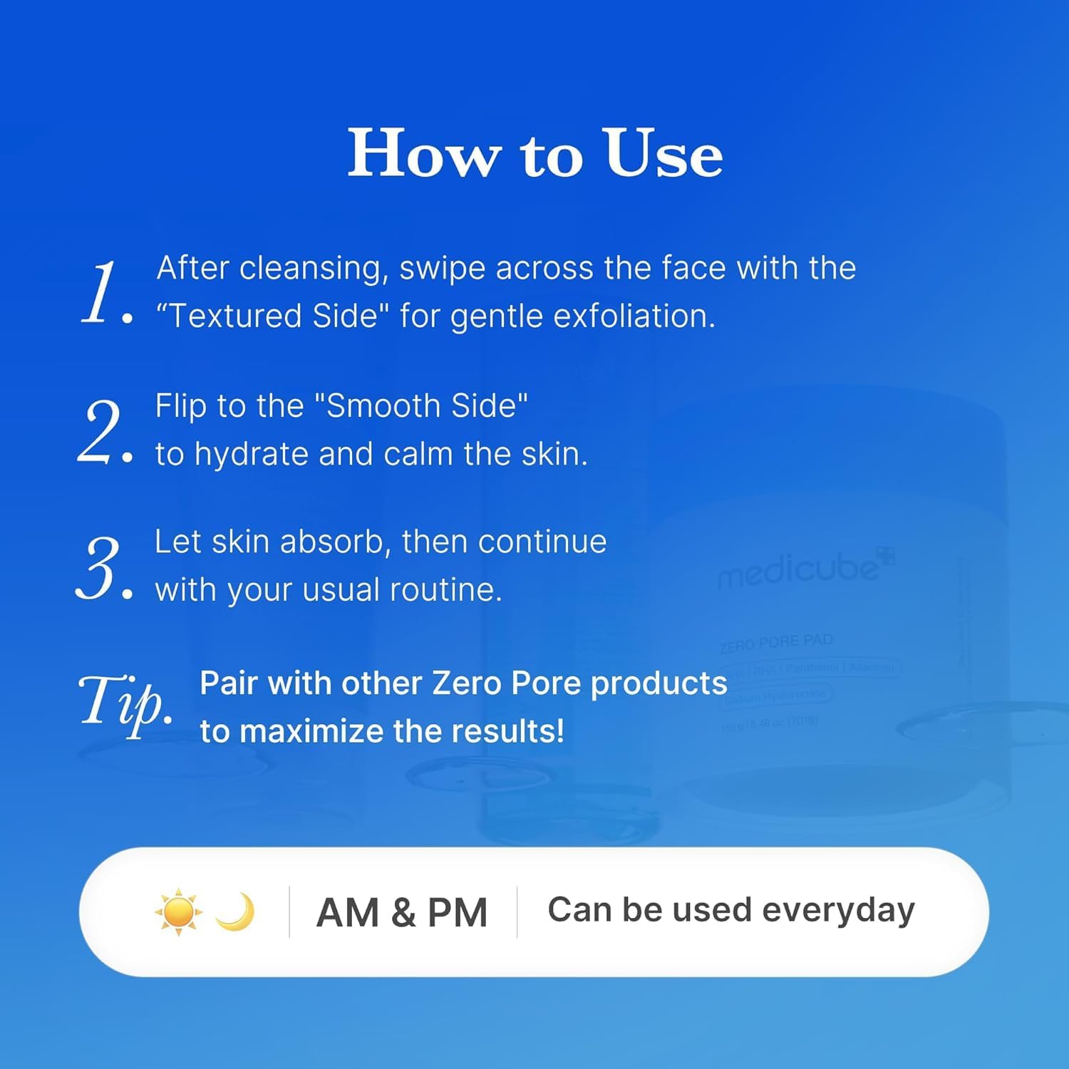 Thumbnail 6 de medicube Toner Pads Zero Pore Pad 2.0 for Exfoliation and Pore Care