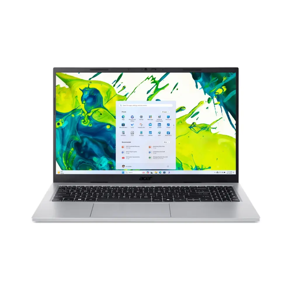 Detalle de Acer Aspire Go 15 AG15-72P: Portátil 15,6" con Ryzen? No, con Intel Core 5 y 16 GB de RAM para uso diario