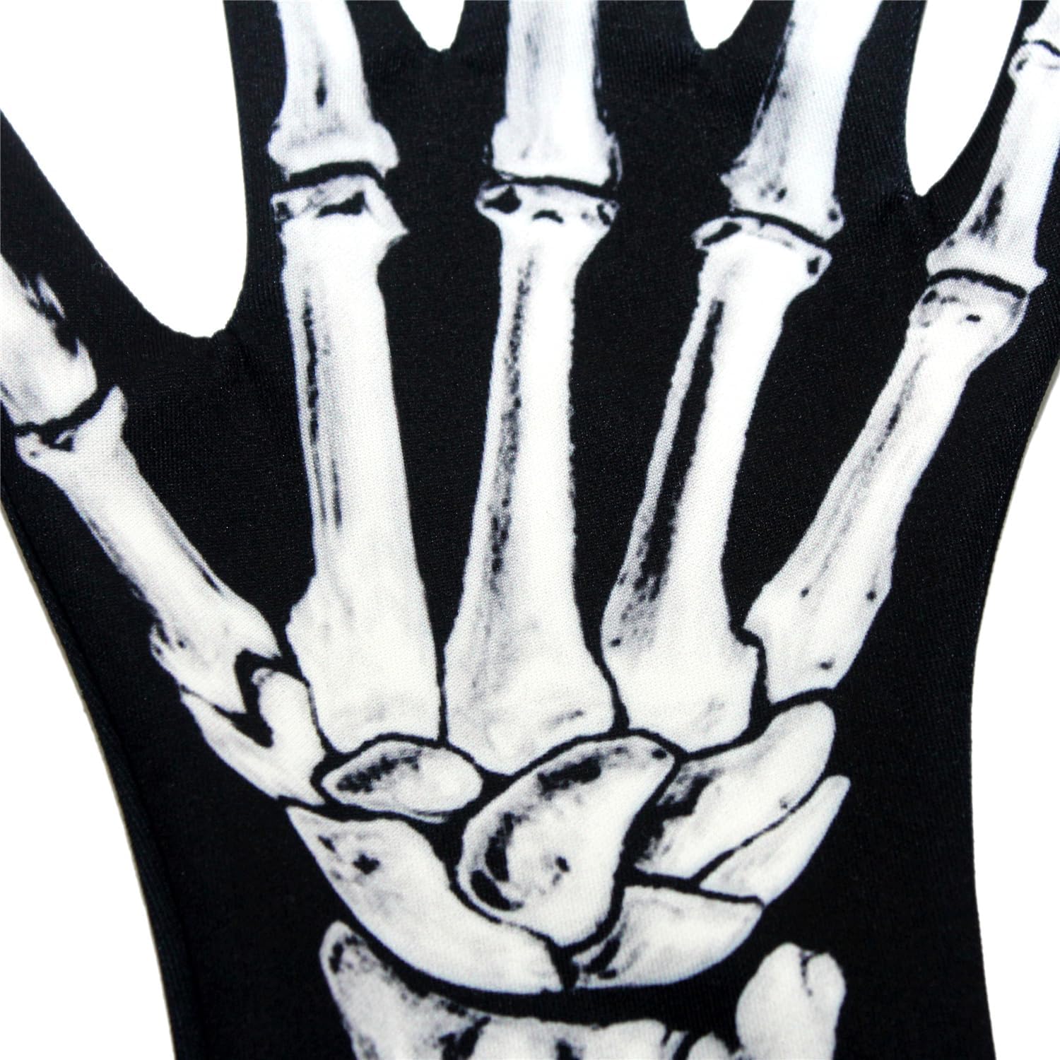 Detalle 2 de WTACTFUL Skeleton Gloves, 3D Skull Print Long-Arm Halloween Costume