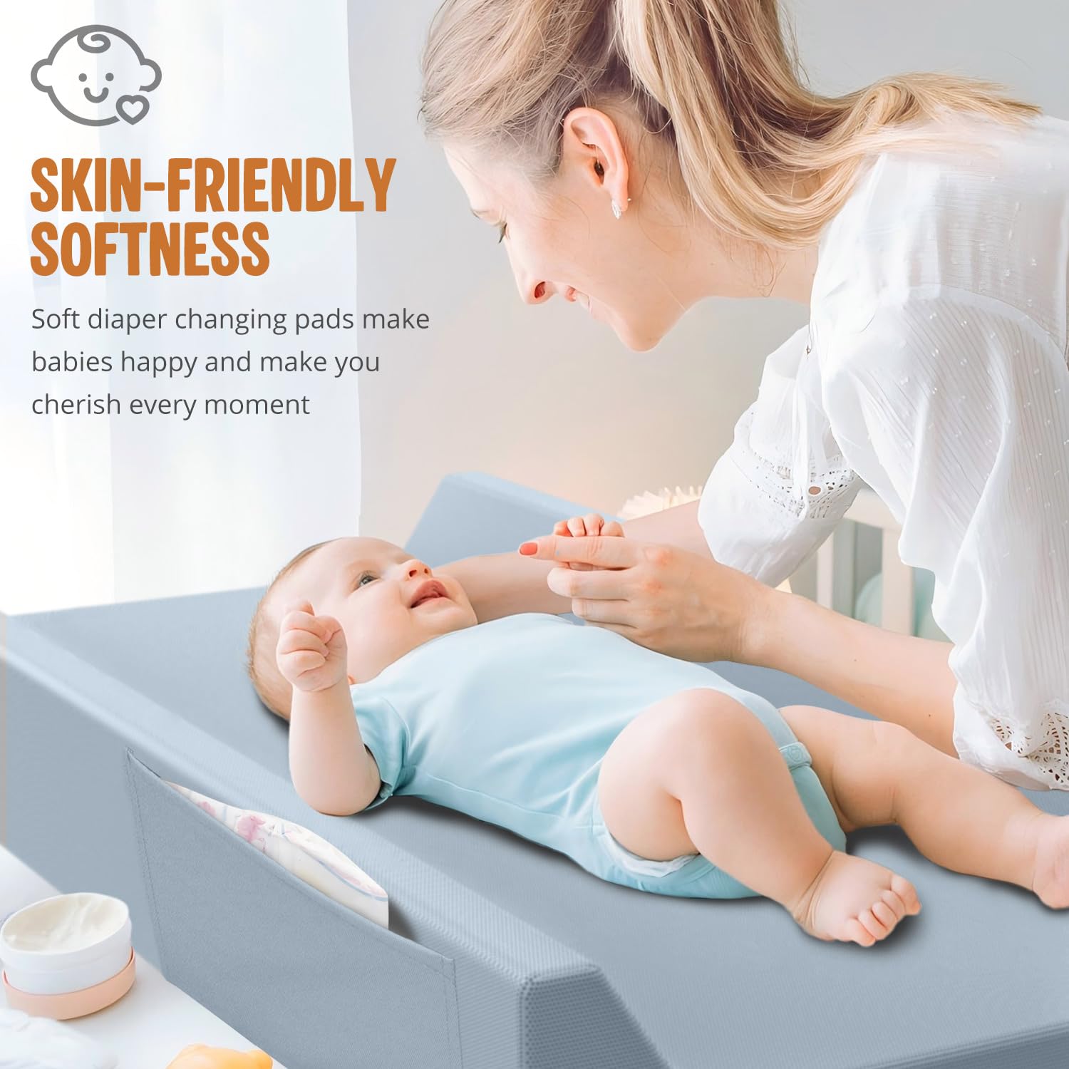 Thumbnail 4 de JVEOO Vegan Leather Baby Changing Pad, Waterproof, Wipeable, 31.5-Inch