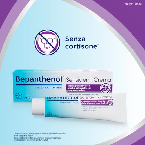 Detalle 2 de Bepanthenol Sensiderm Crema Idratante per Dermatite Atopica 50g