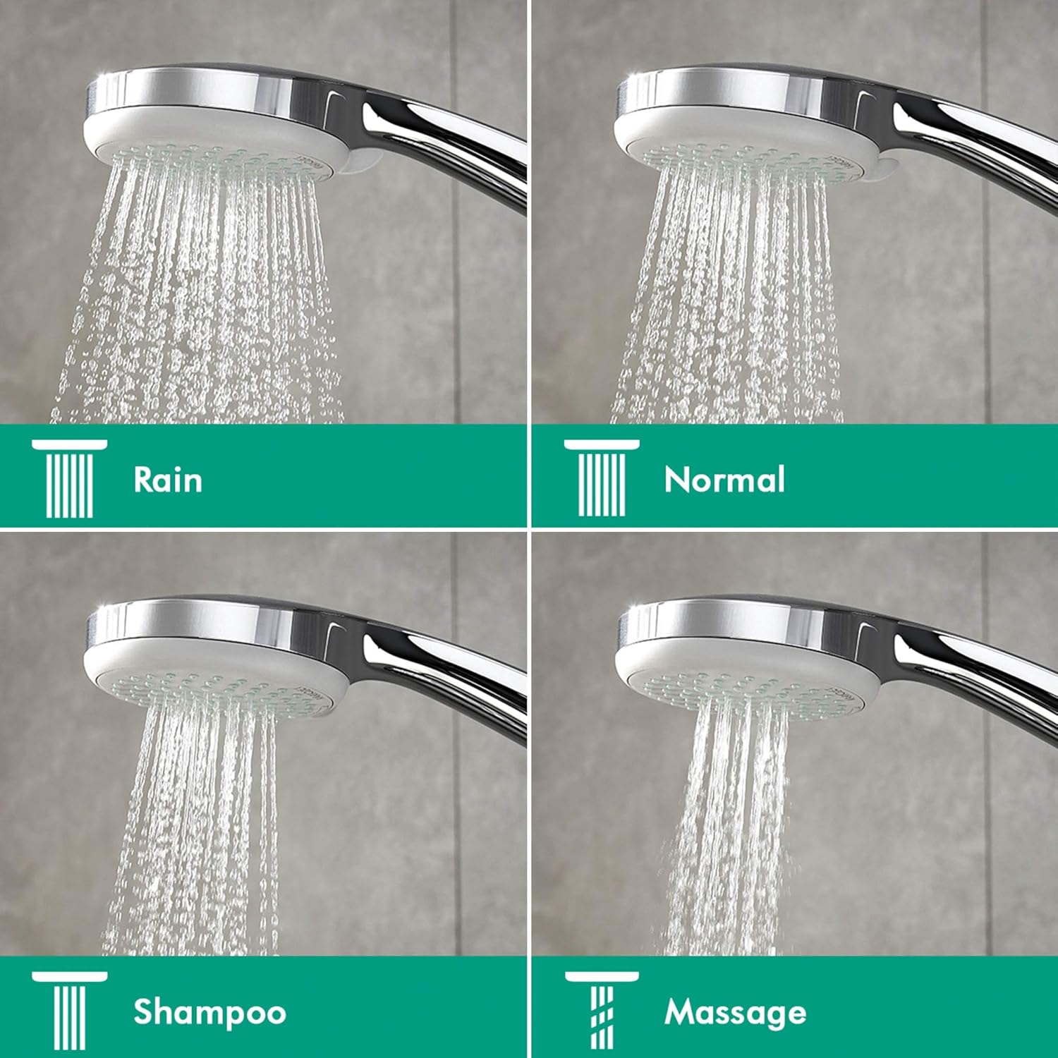 Thumbnail 3 de hansgrohe Croma 100 💧 Ducha de mano con 4 chorros y EcoSmart