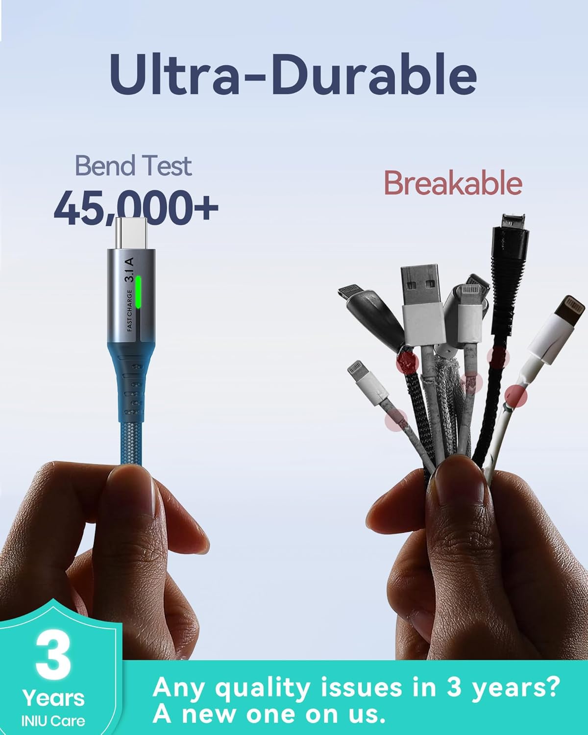Thumbnail 2 de INIU USB C Charger Cable 3.1A