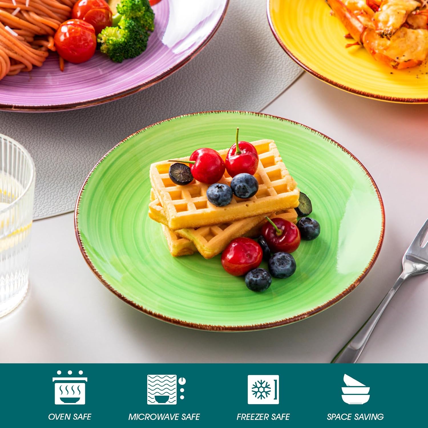 Detalle de vancasso Bonita VC-BONITAVC-LOLIT Stoneware Dinnerware Set, Multicolour